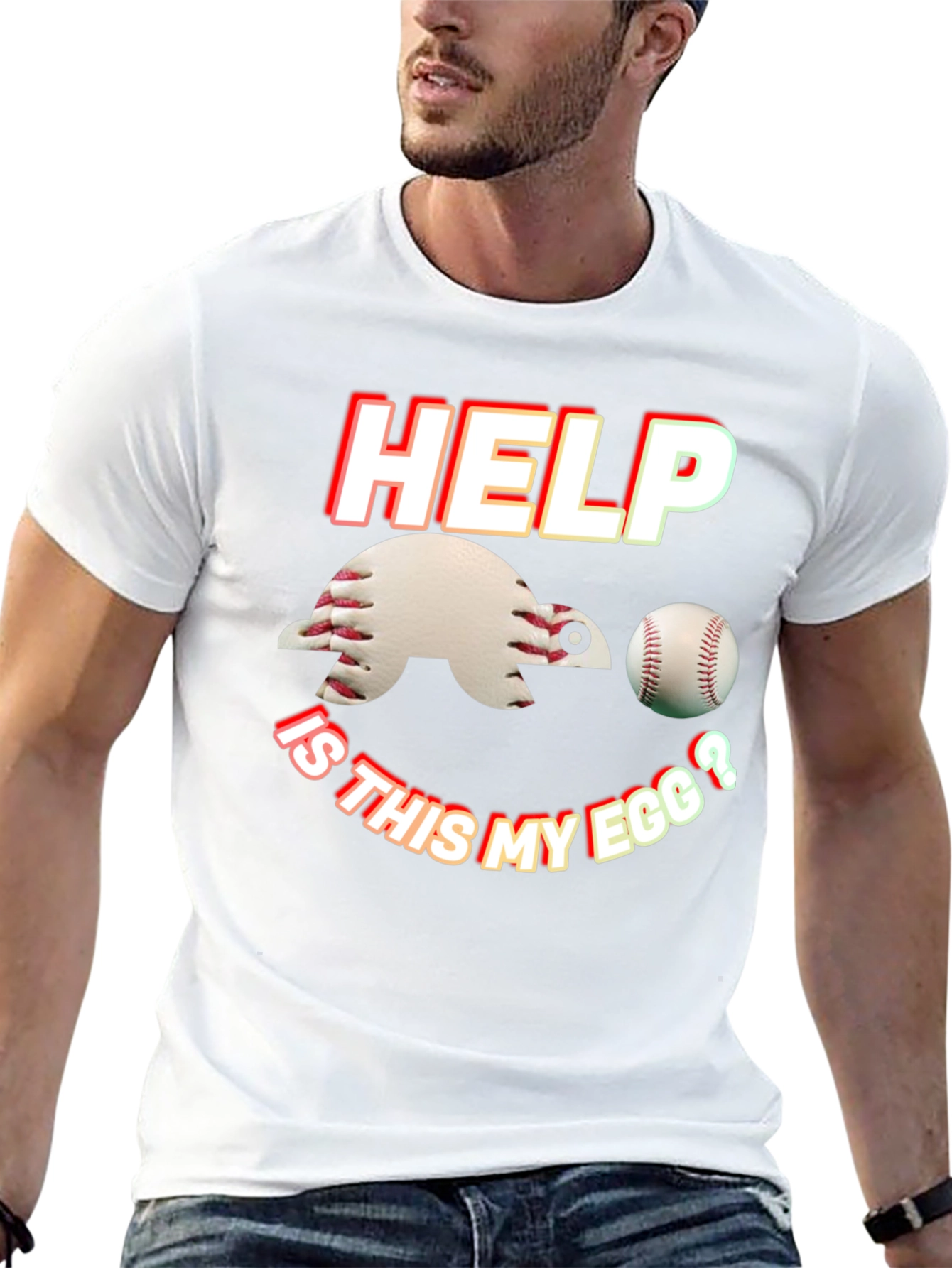 Baseball Turtle T-Shirt - Help Is This My Egg?