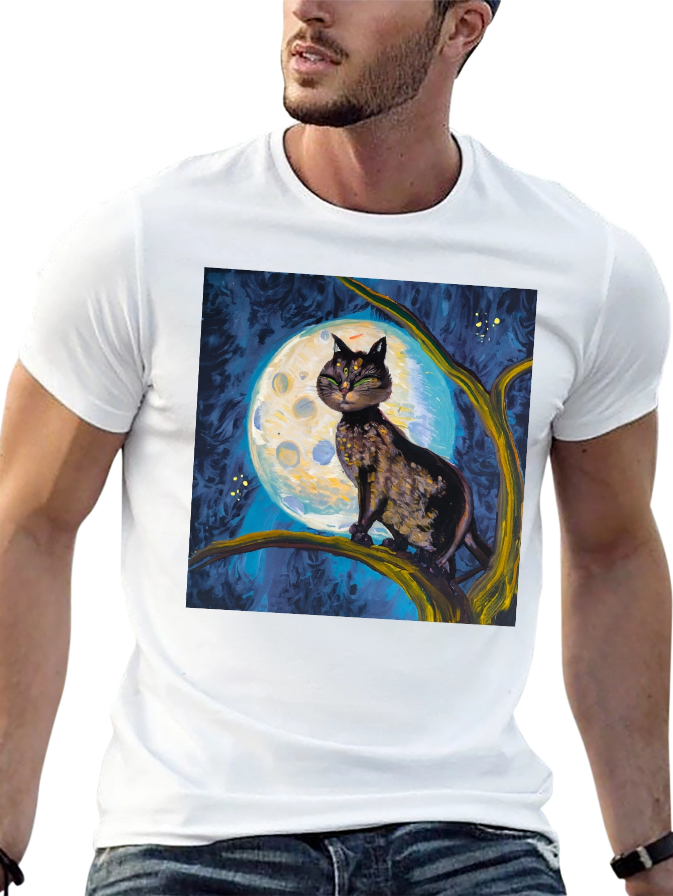 Black Cat Moon T-Shirt
