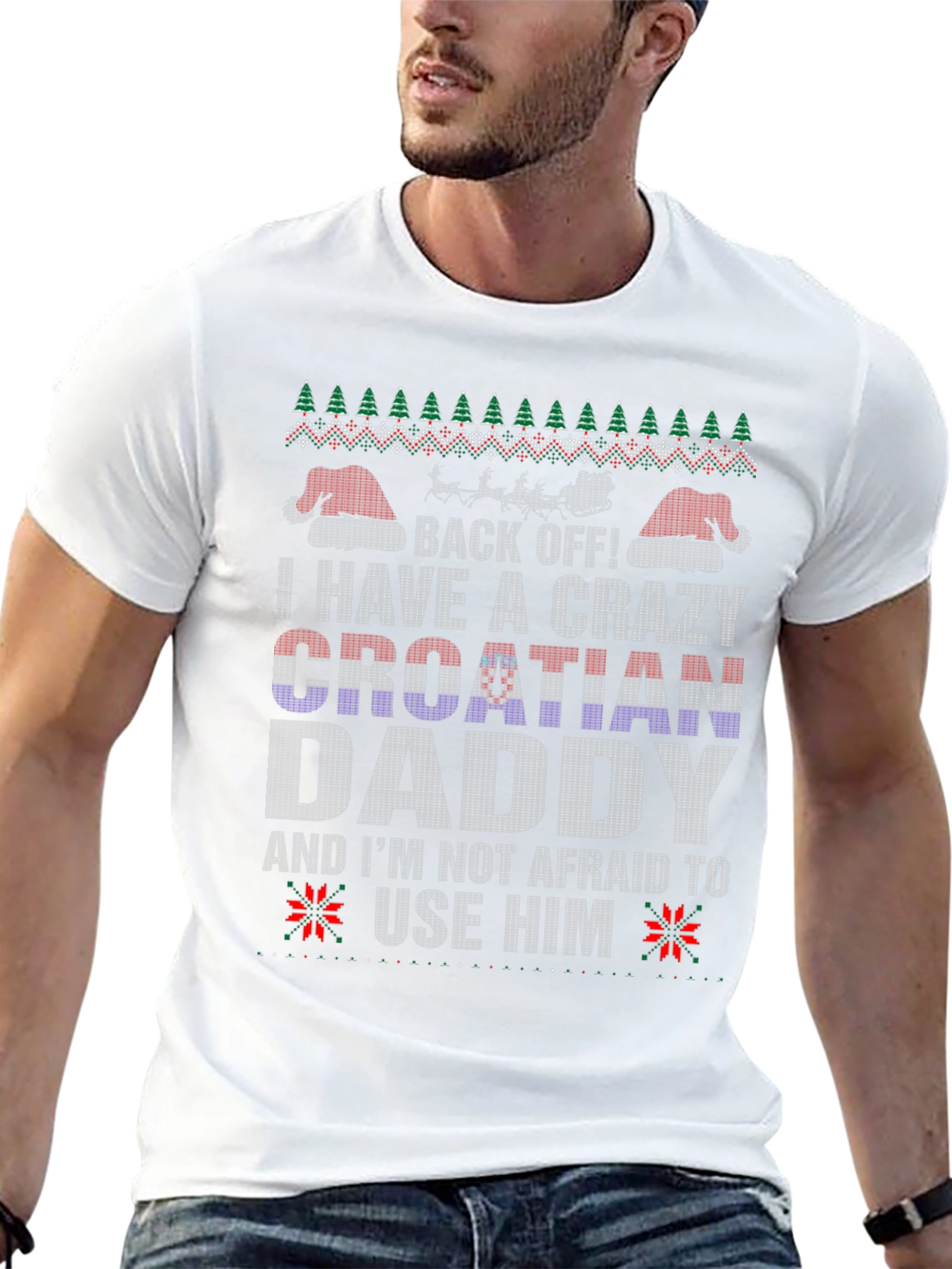 Crazy Croatian Daddy Christmas T-Shirt