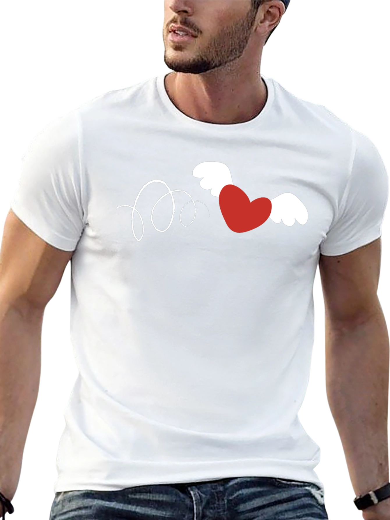 Winged Heart Graphic Tee - Valentines Day Shirt