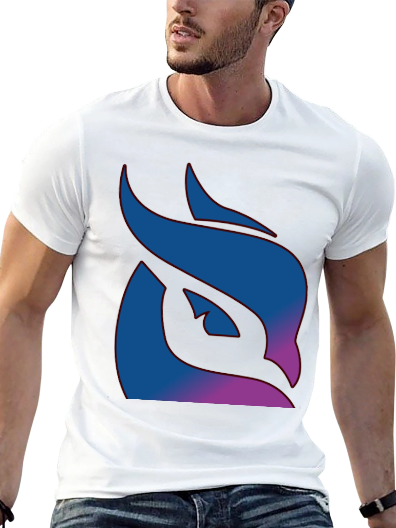 Abstract Owl Graphic Tee - Modern Black T-Shirt
