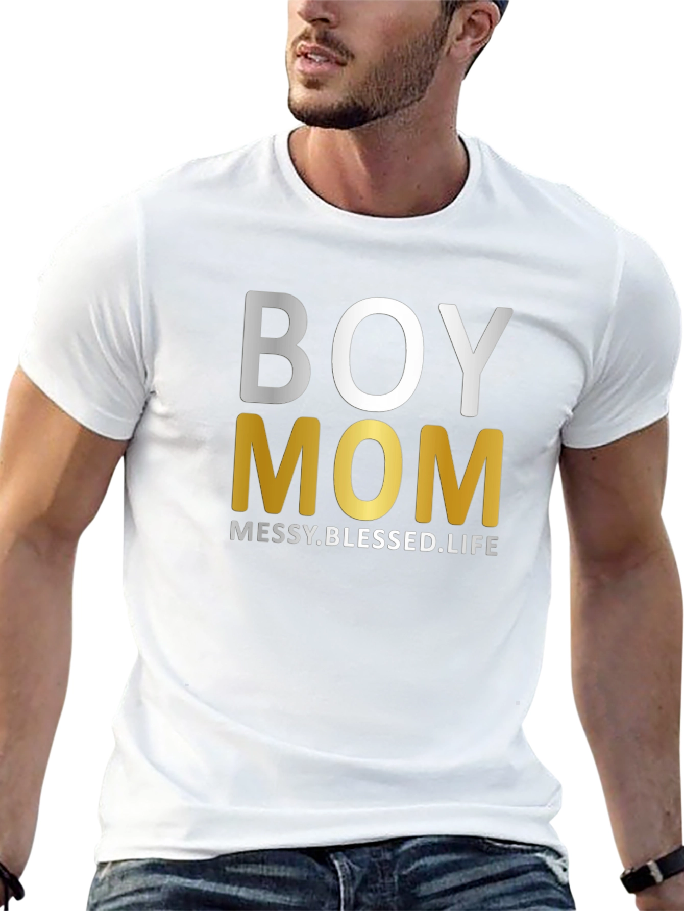 Boy Mom Tee: Messy Blessed Life Shirt