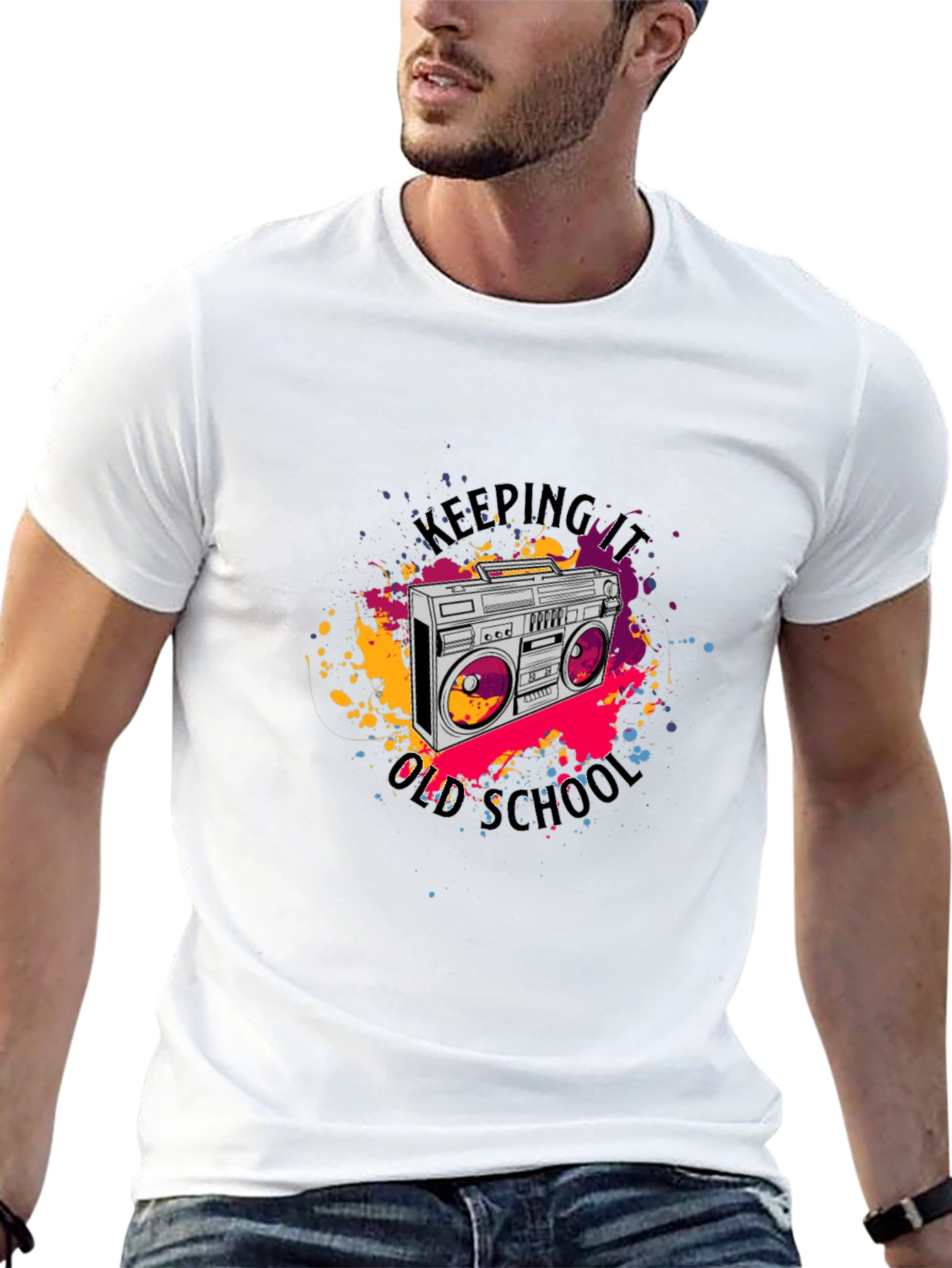 Retro Boombox T-Shirt - Keeping It Old School