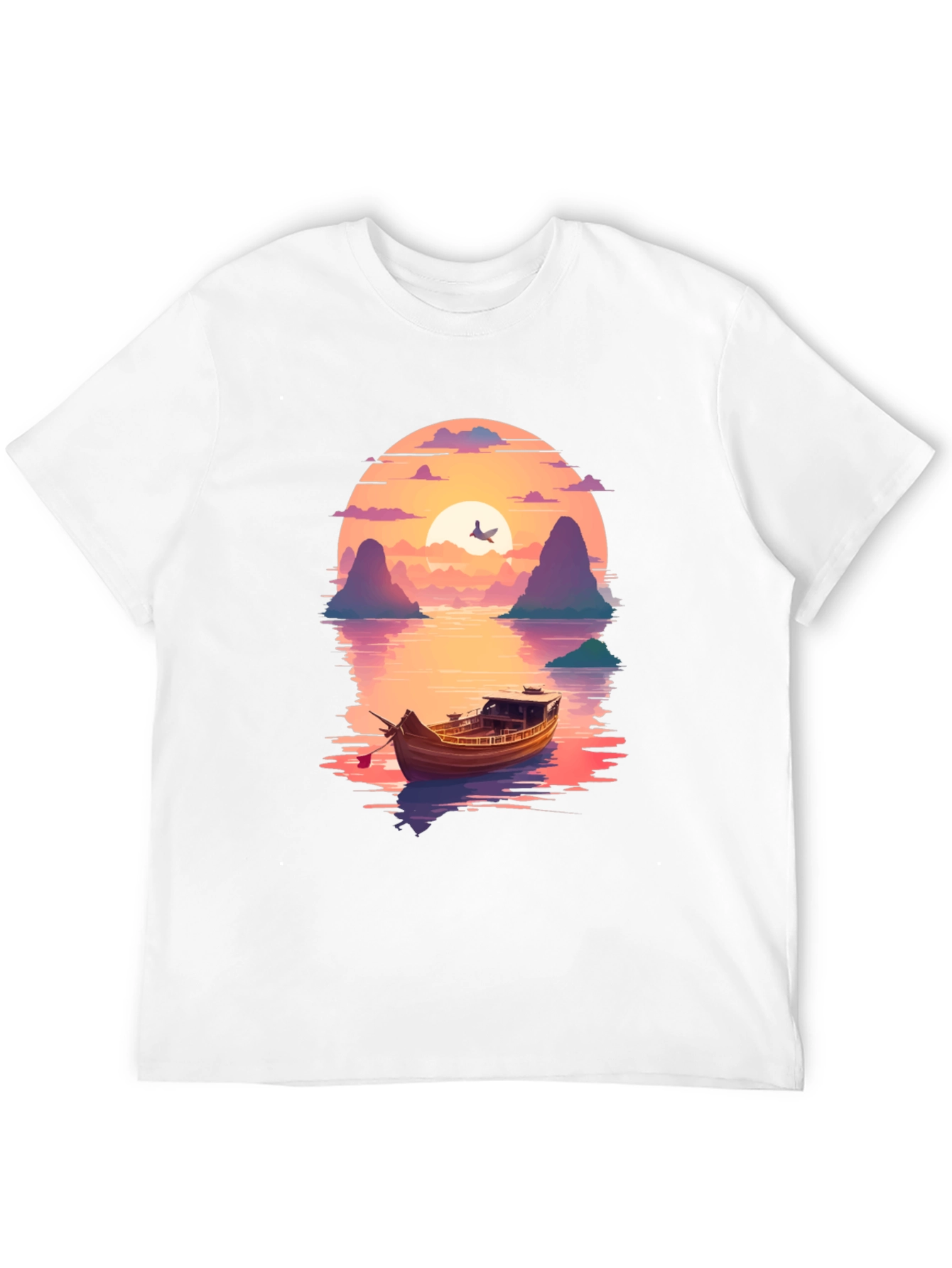 Sunset Boat Trip Graphic T-Shirt