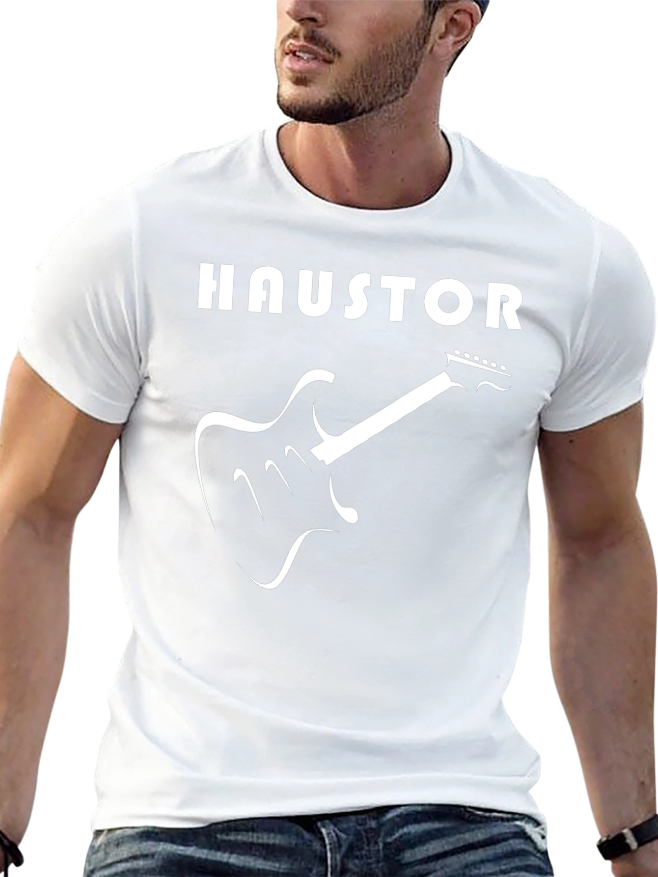 Haustor Guitar Graphic T-Shirt - Black Cotton Tee
