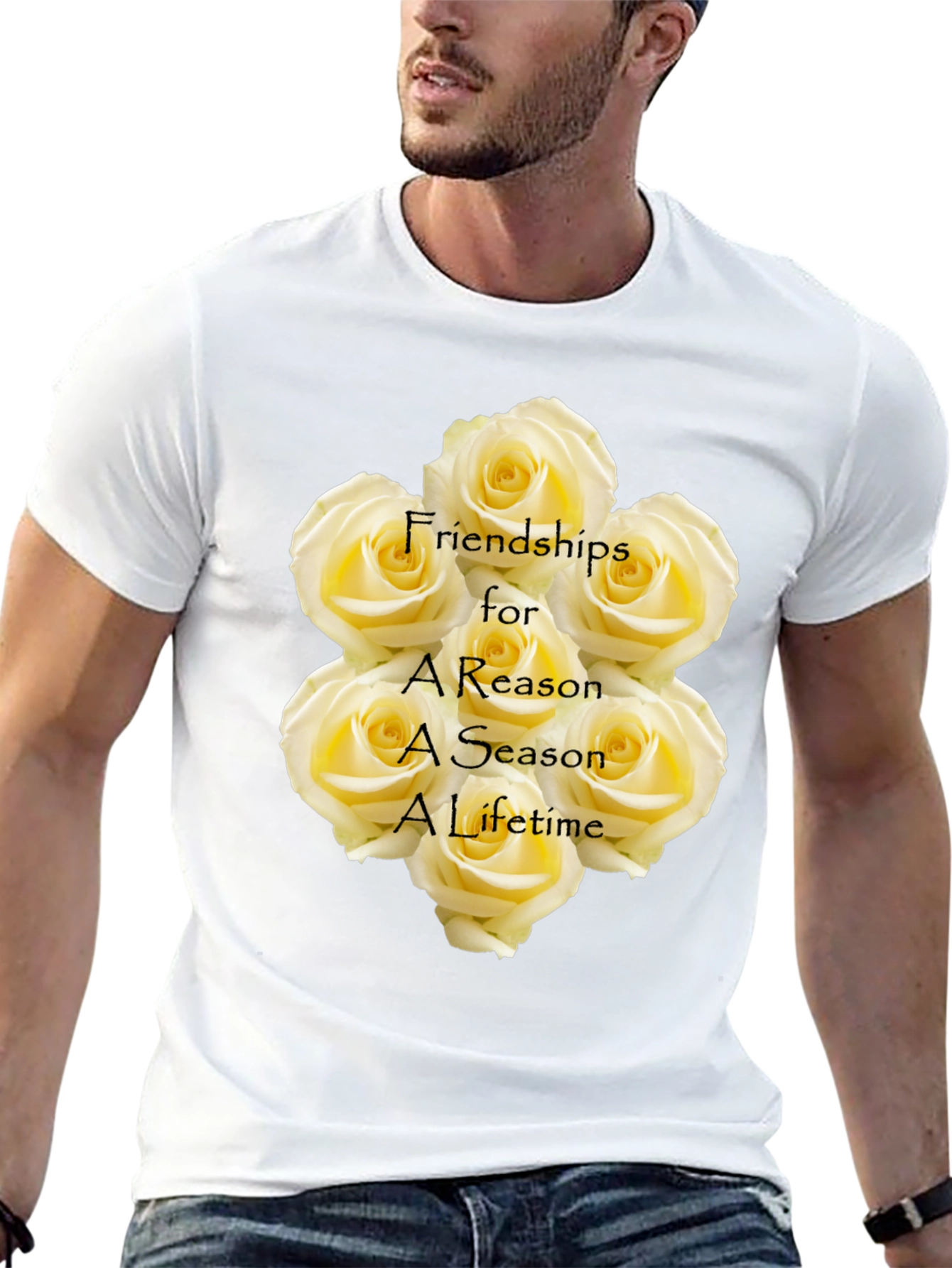 Friendship Roses Black T-Shirt