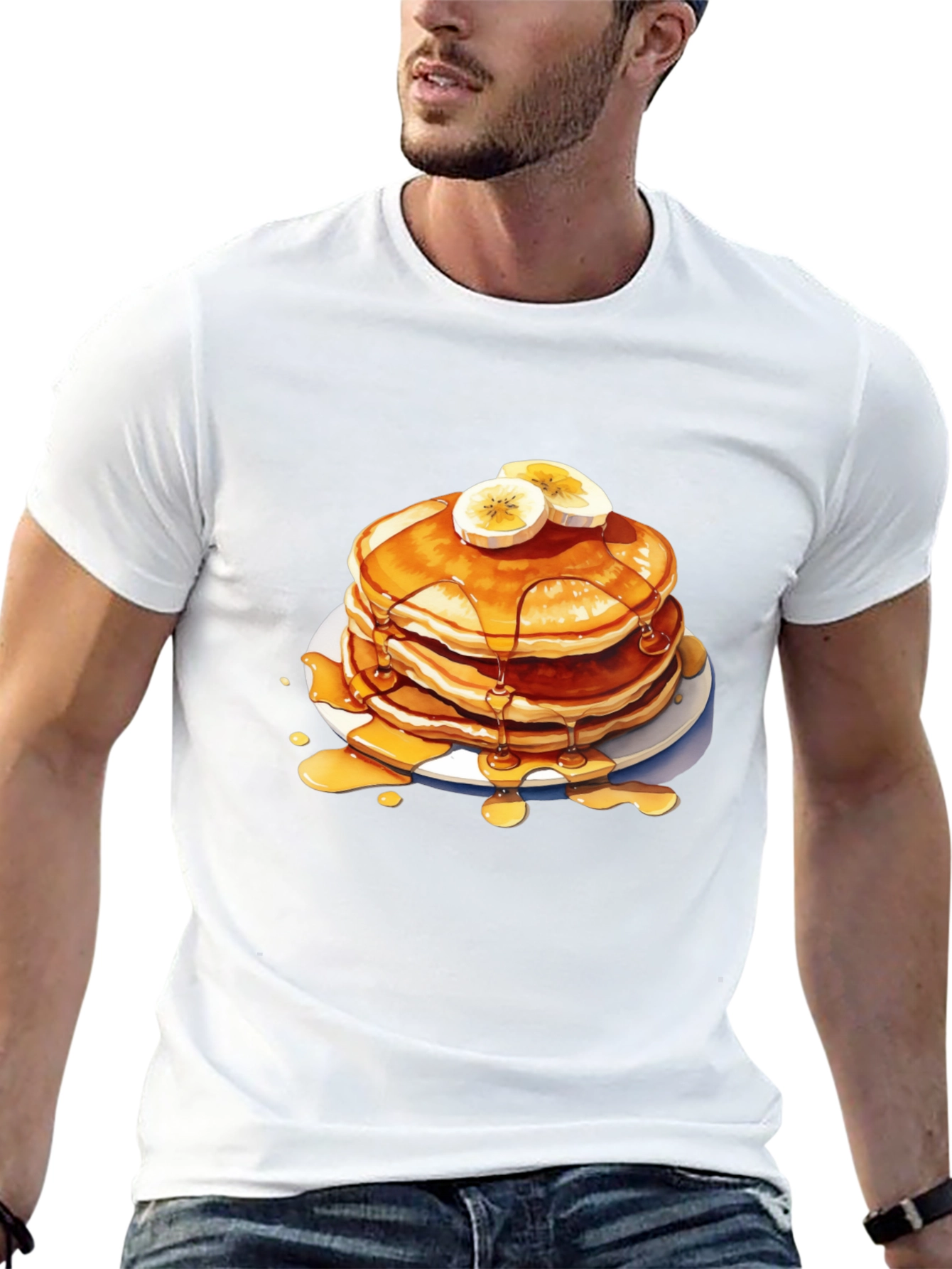 Pancake Stack Graphic Tee - Sweet Breakfast Style!