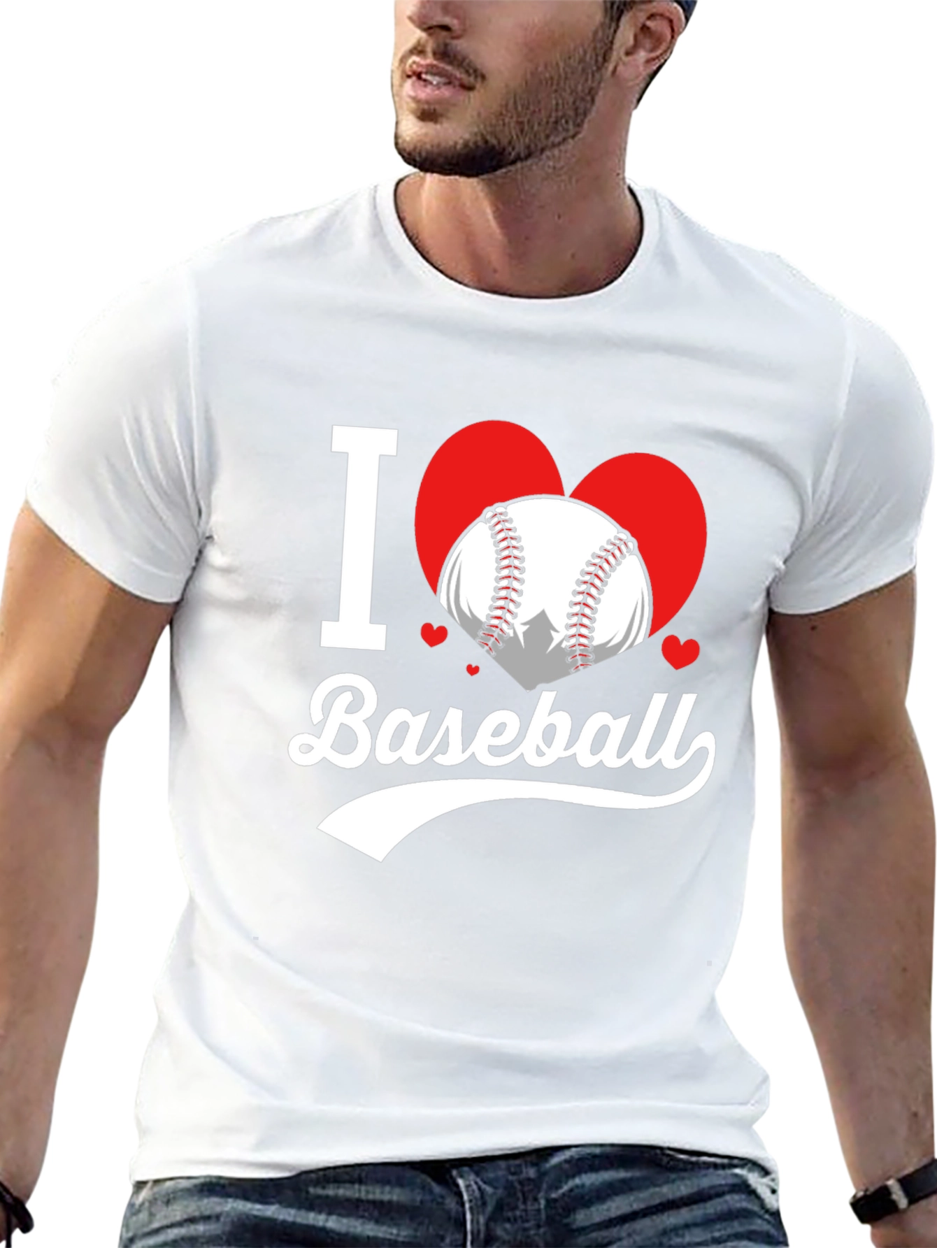 I Love Baseball T-Shirt Heart Graphic Tee