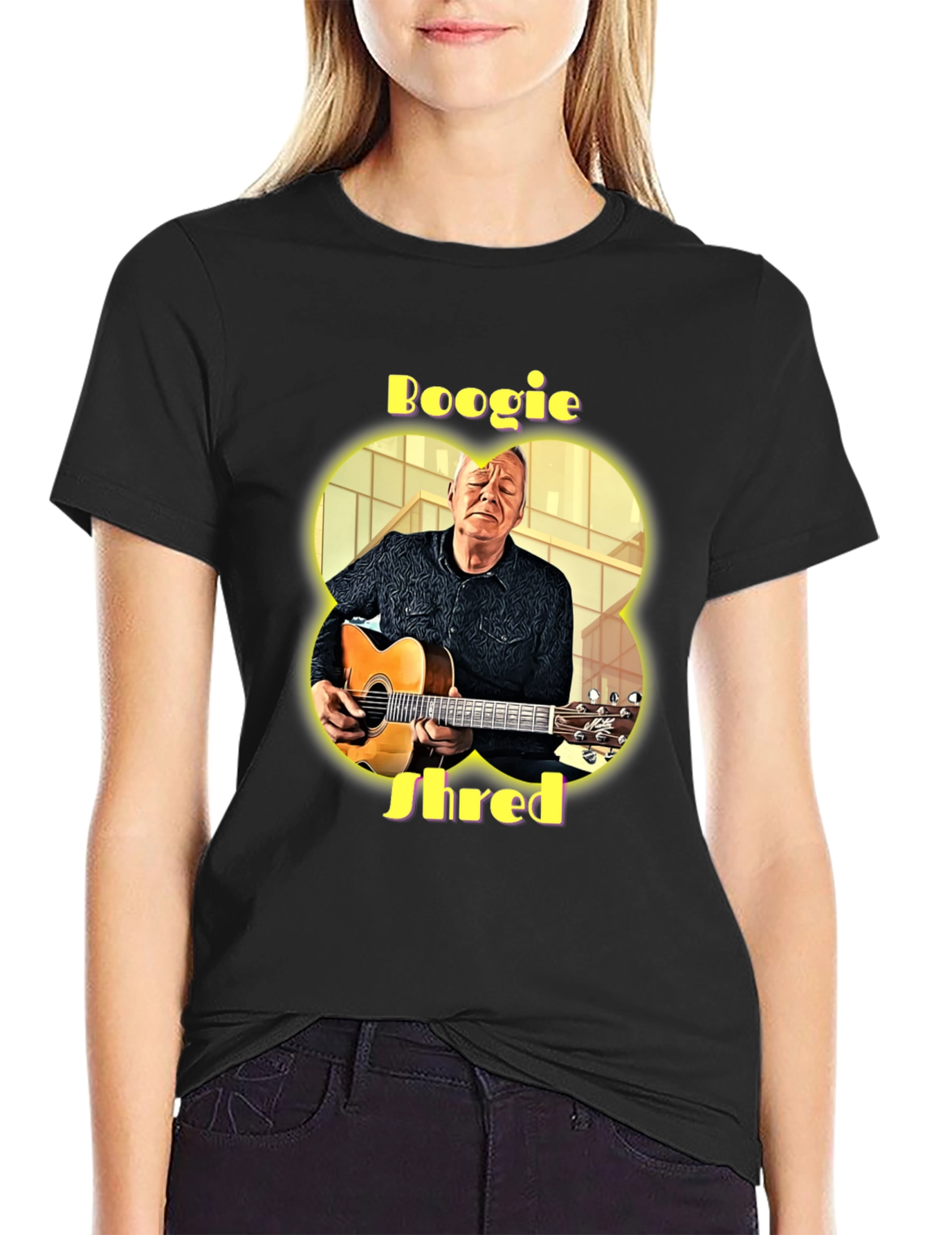 Boogie Shred Guitarist Graphic T-Shirt