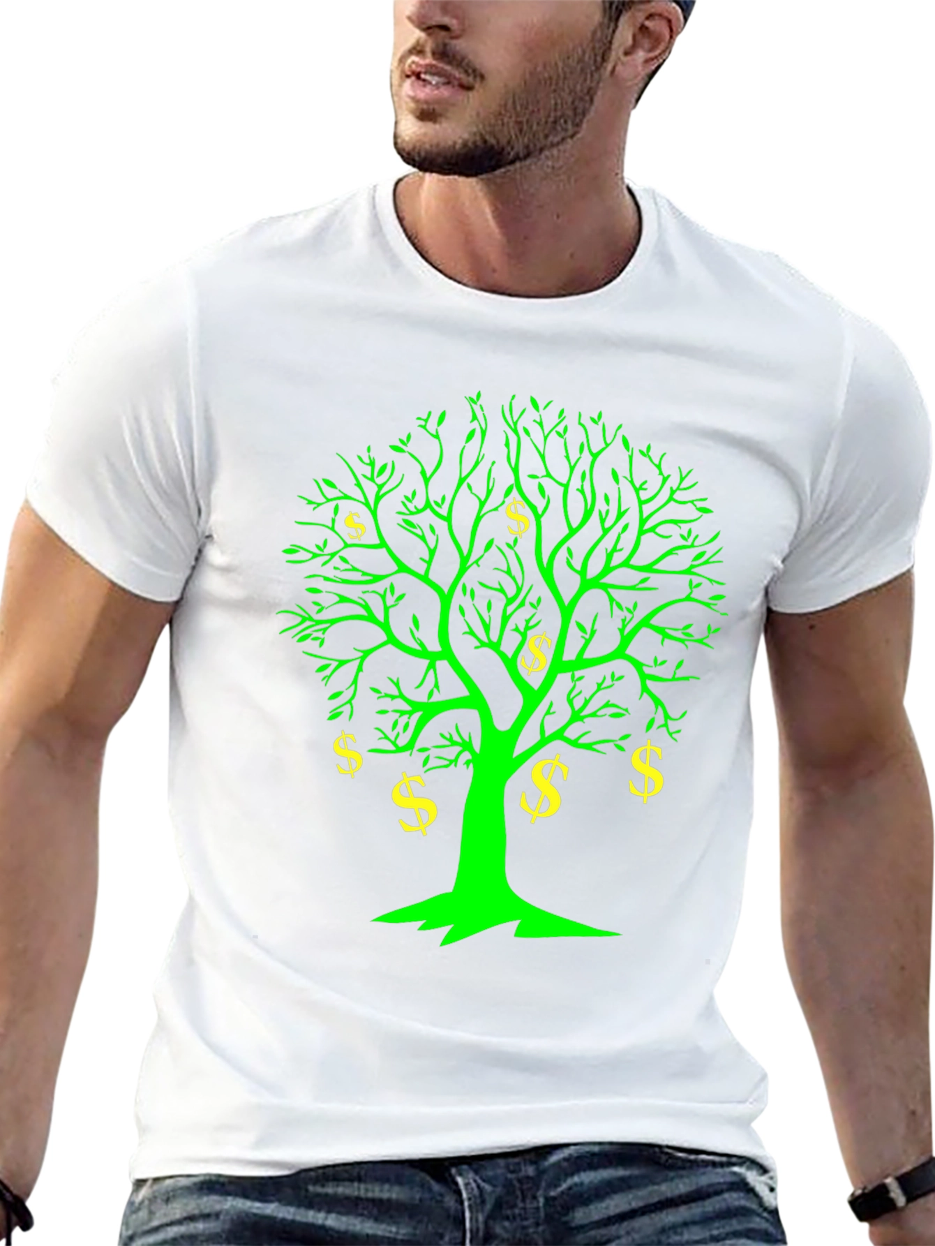 Money Tree Graphic Tee - Black Cotton