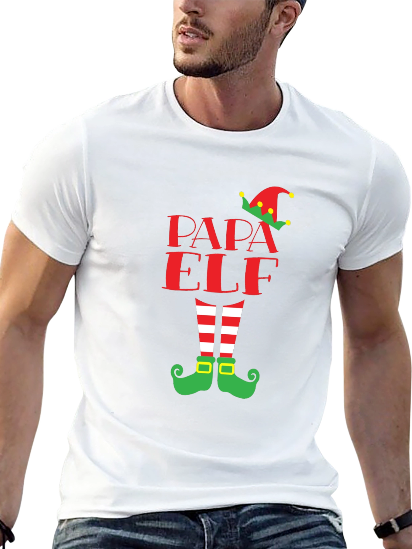 Papa Elf Christmas T-Shirt - Holiday Festive Tee