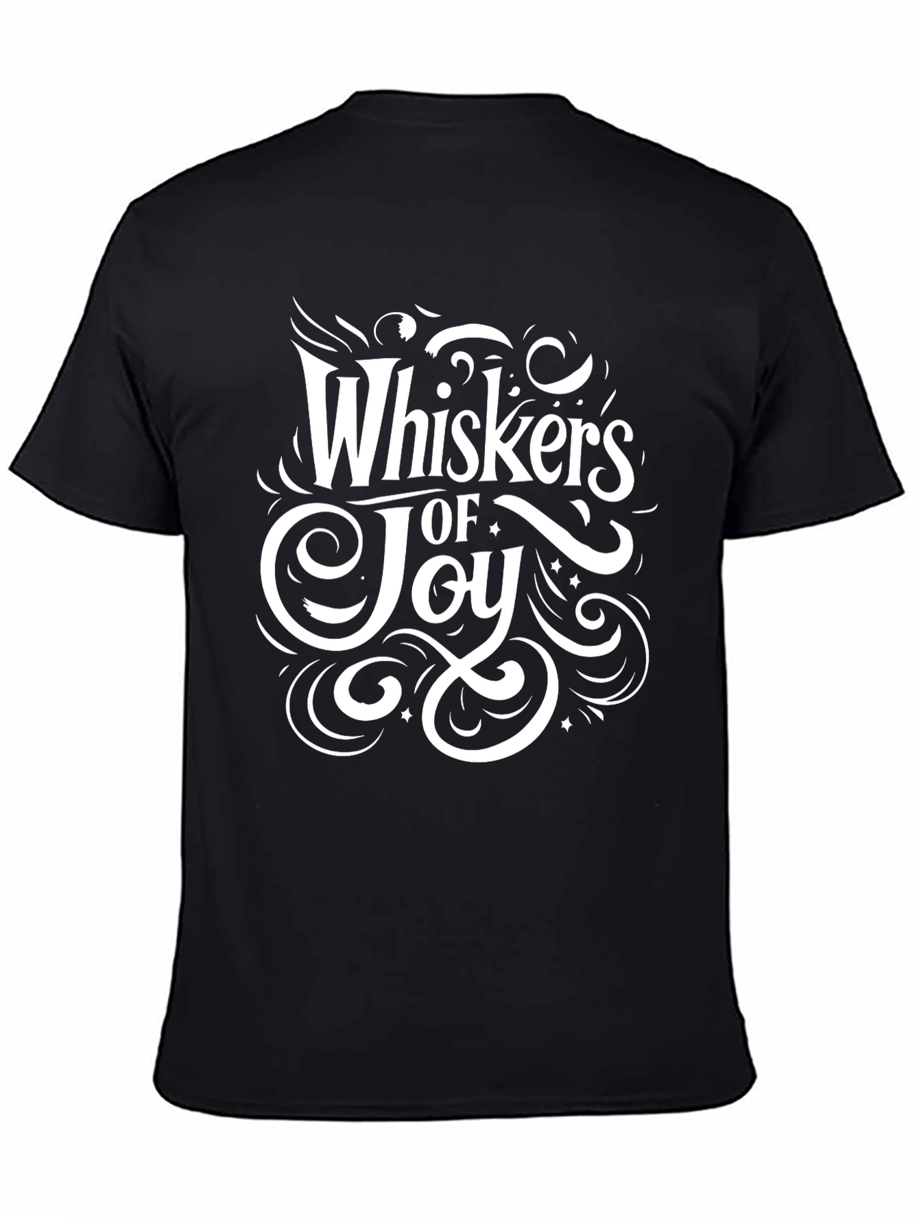 Whiskers of Joy Black Graphic Tee