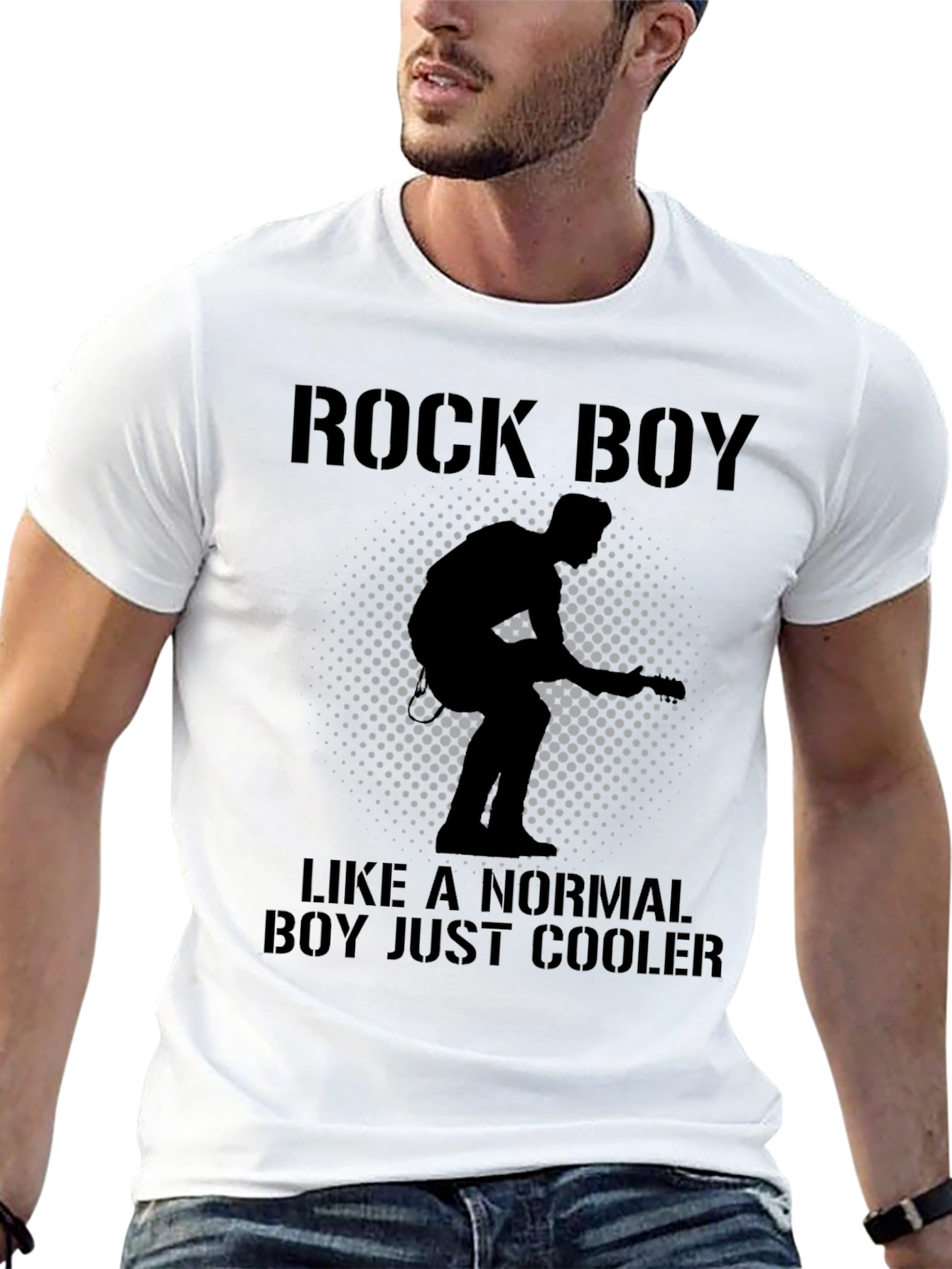 Rock Boy Tee - Cool Guitarist Design
