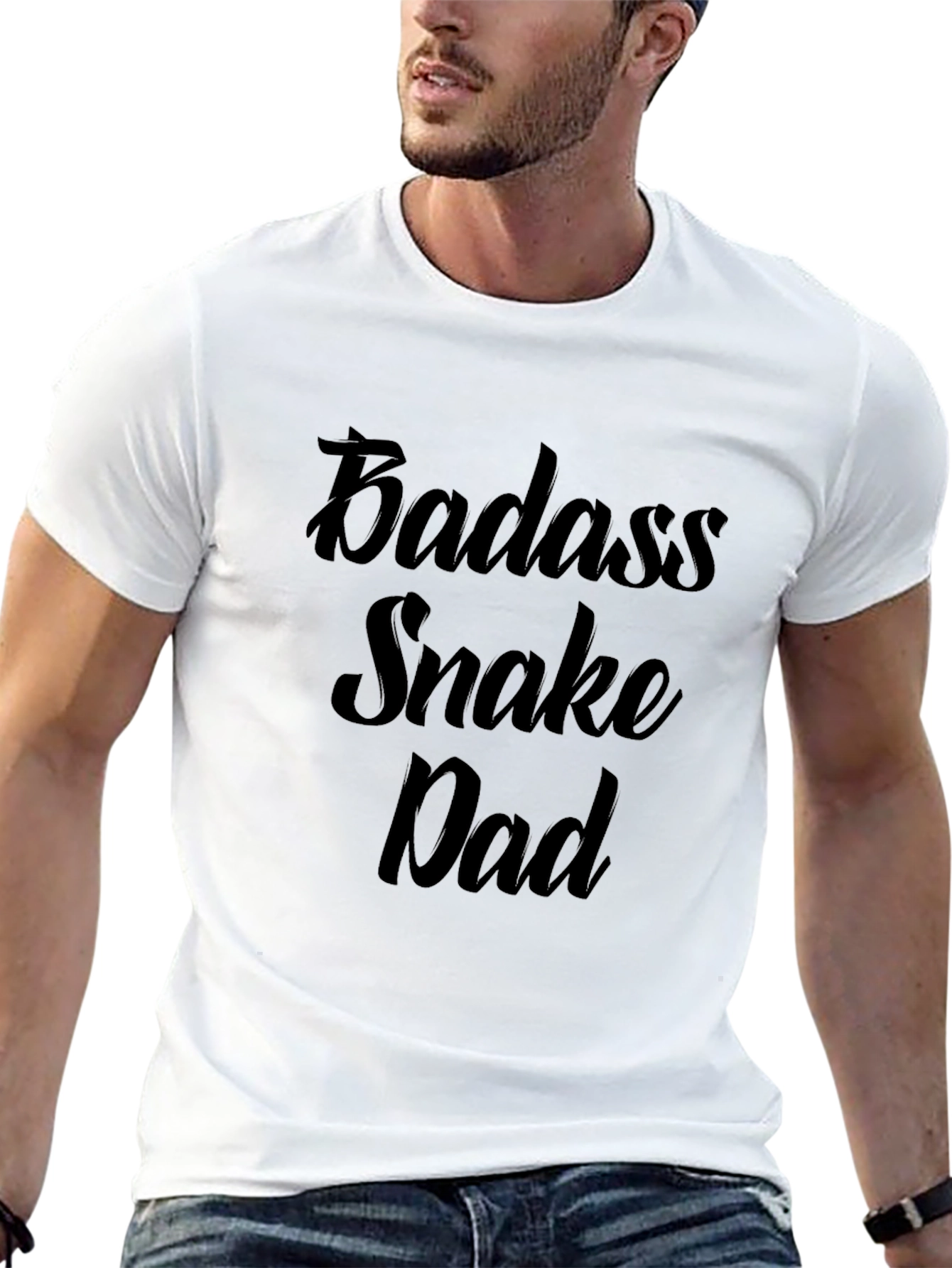 Badass Snake Dad T-Shirt - Cool Animal Lover Tee