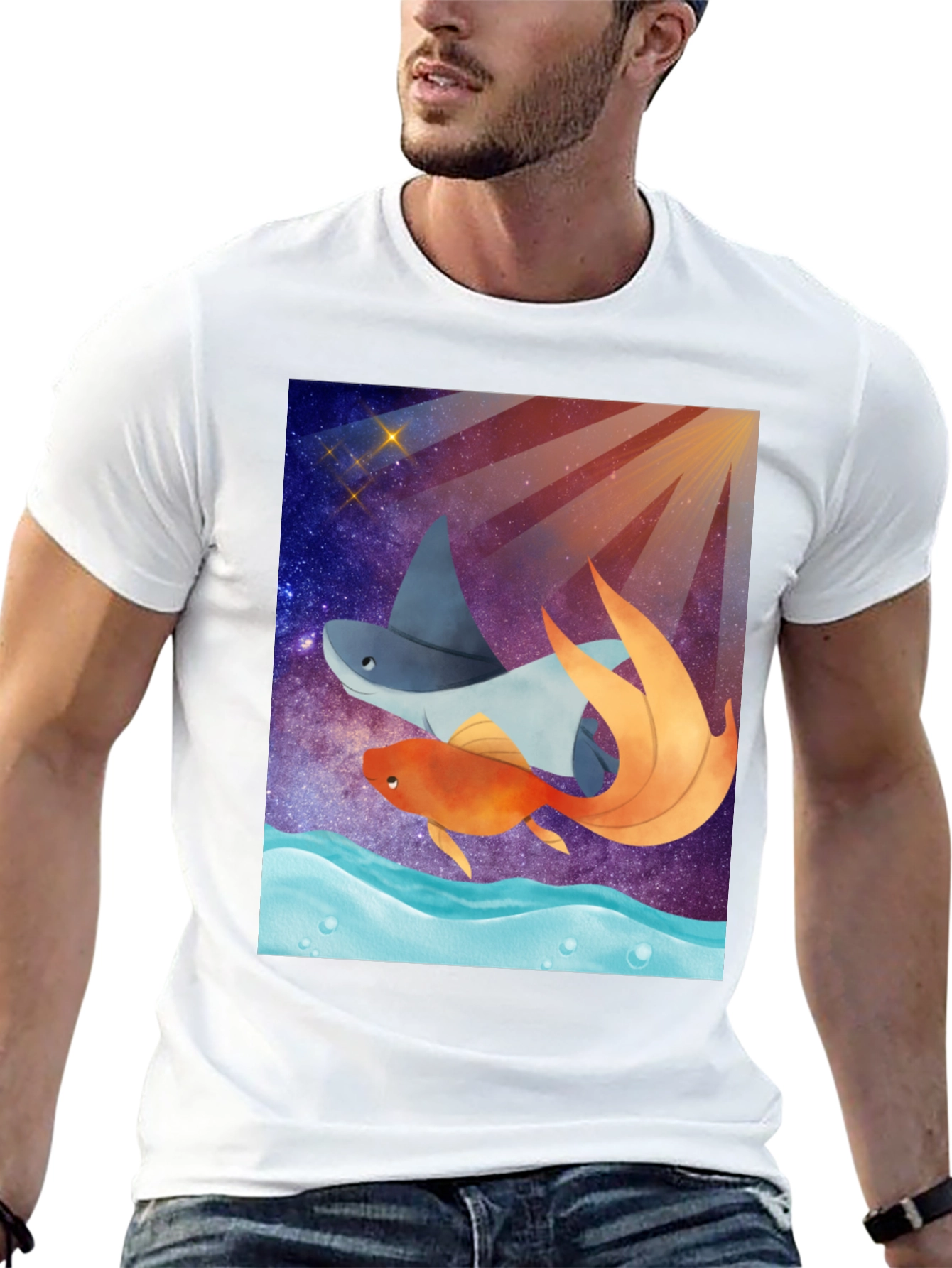 Cosmic Fish & Ray Graphic Tee