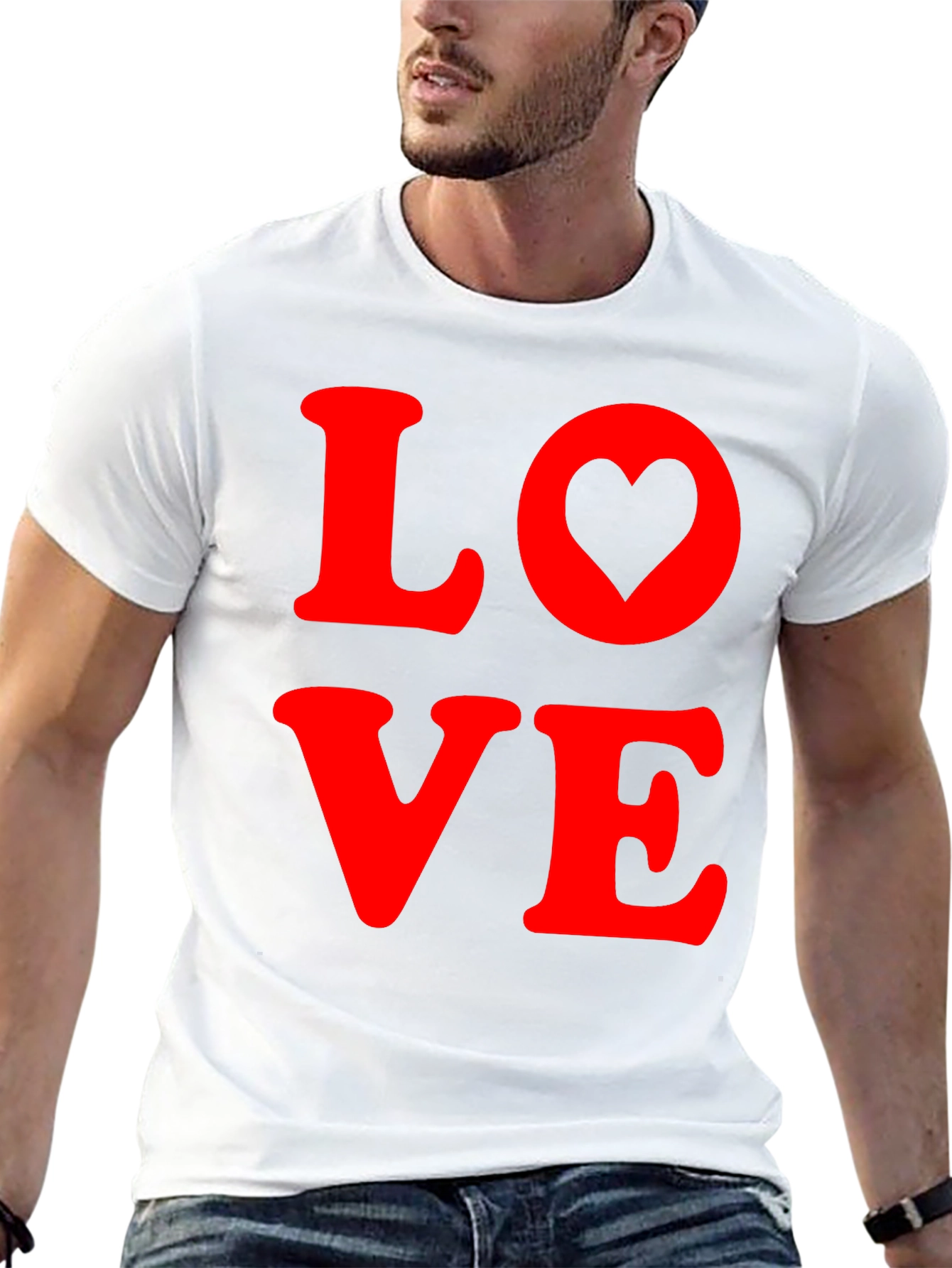 Love Heart Graphic Tee - Soft Cotton Blend