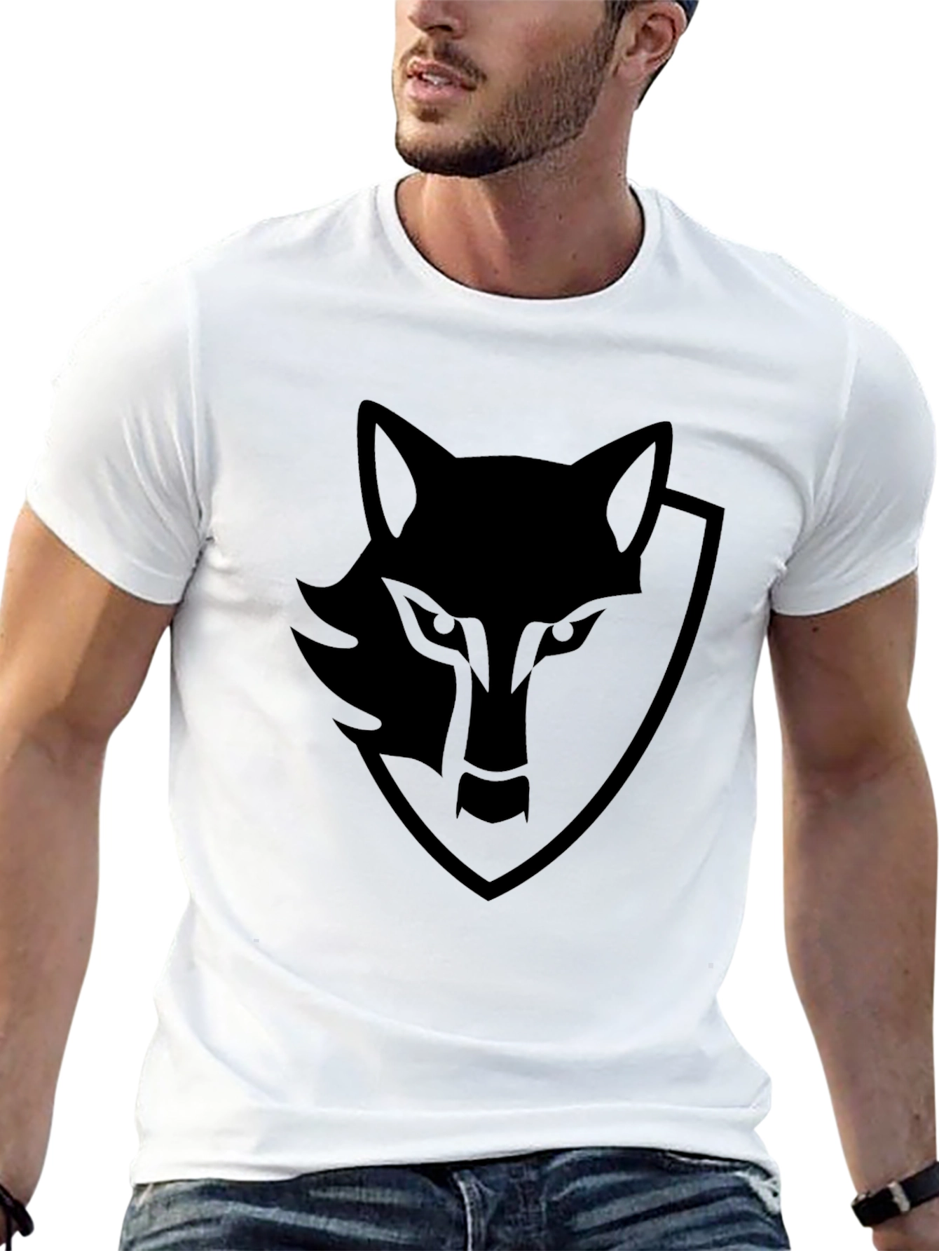 Black Wolf Graphic Tee - Mens Stylish Casual Shirt