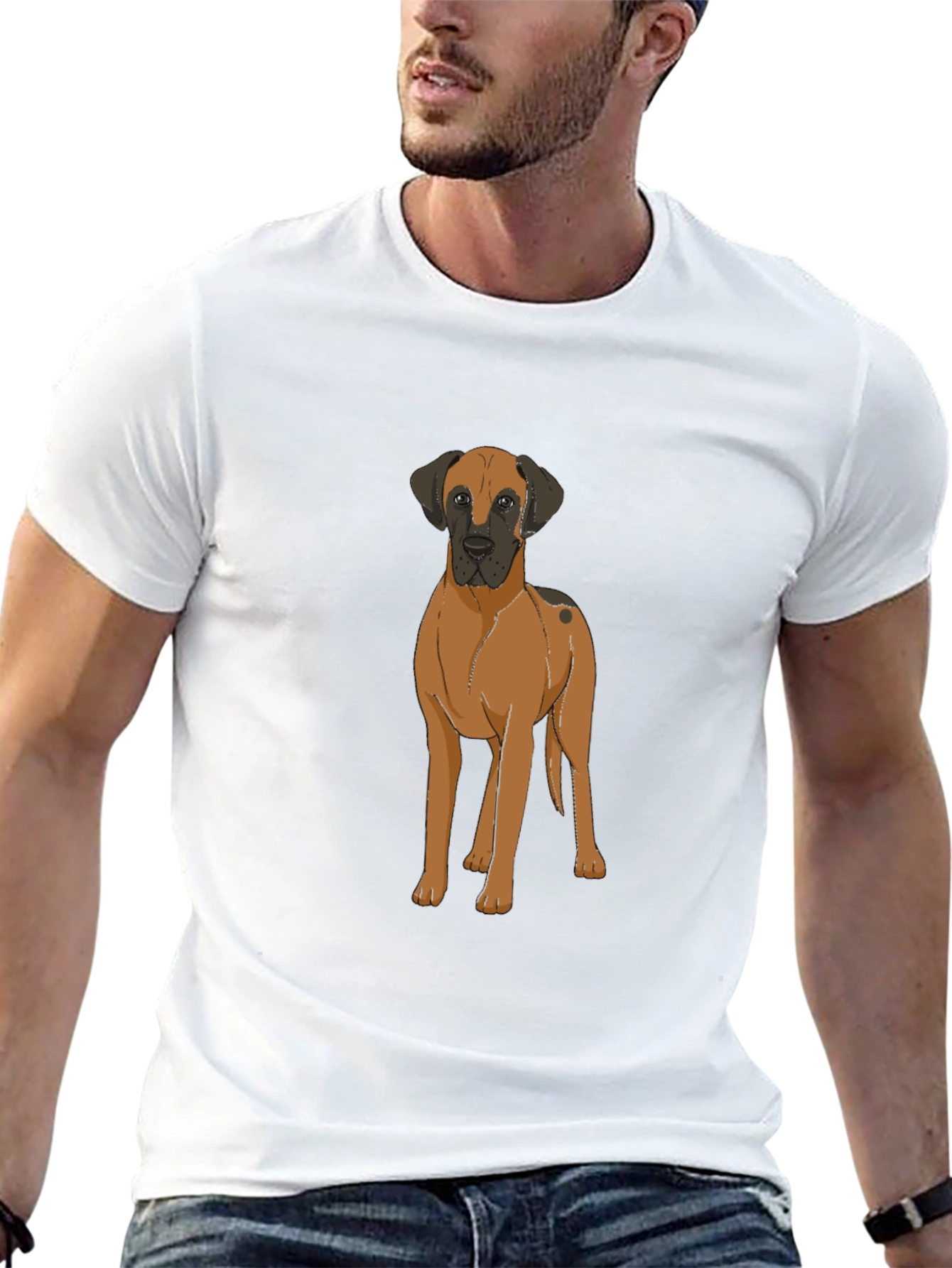 Great Dane Dog Graphic T-Shirt - Black