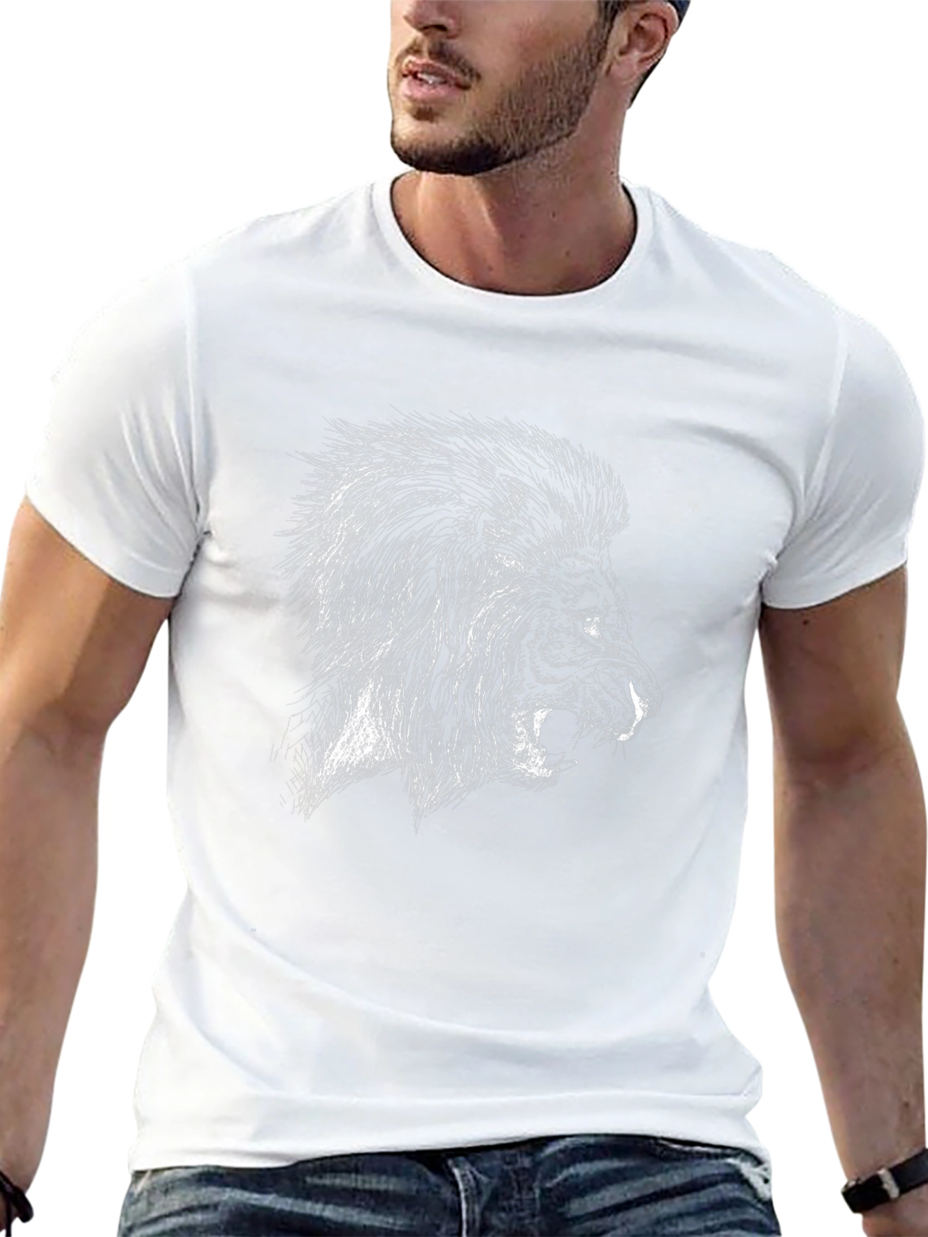 Black Lion Graphic Tee - Menswear