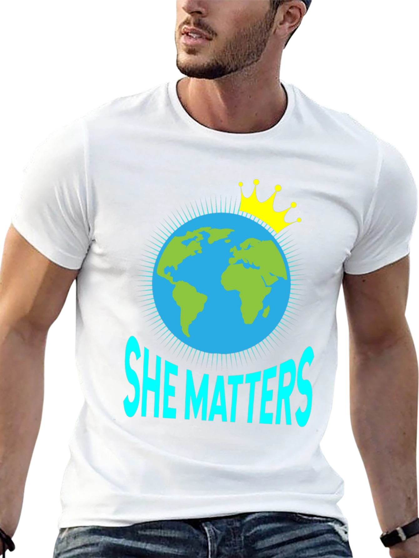 She Matters Earth Graphic T-Shirt
