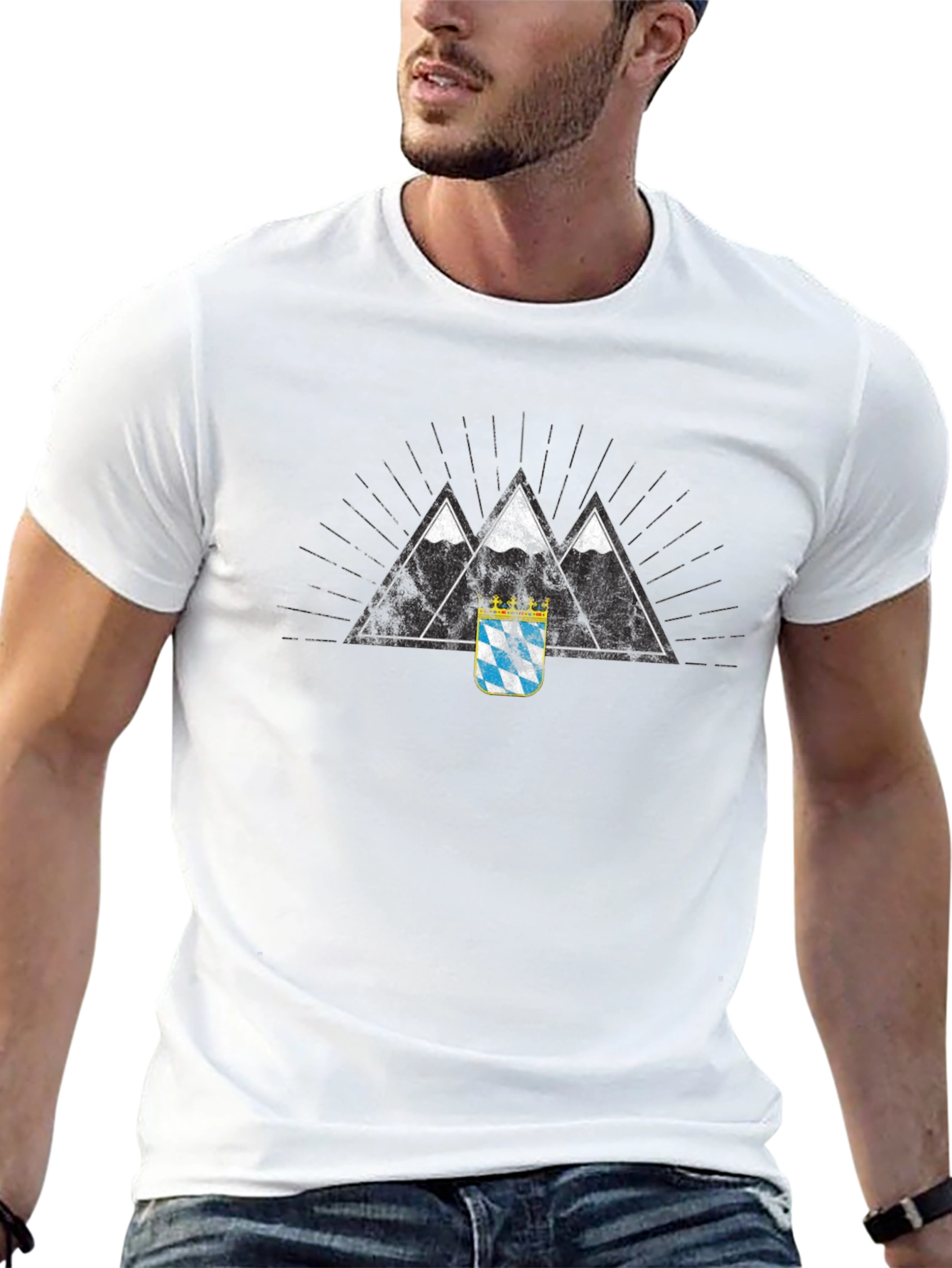 Bavarian Alps Black T-Shirt