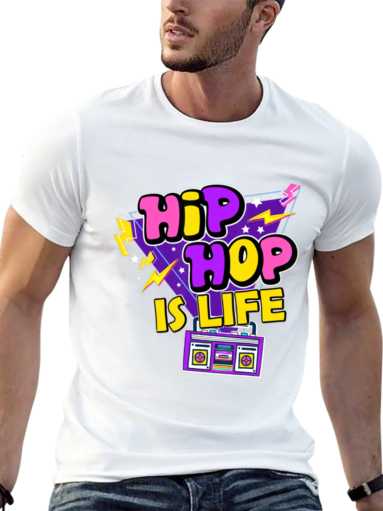 Hip Hop Is Life Retro Graphic T-Shirt