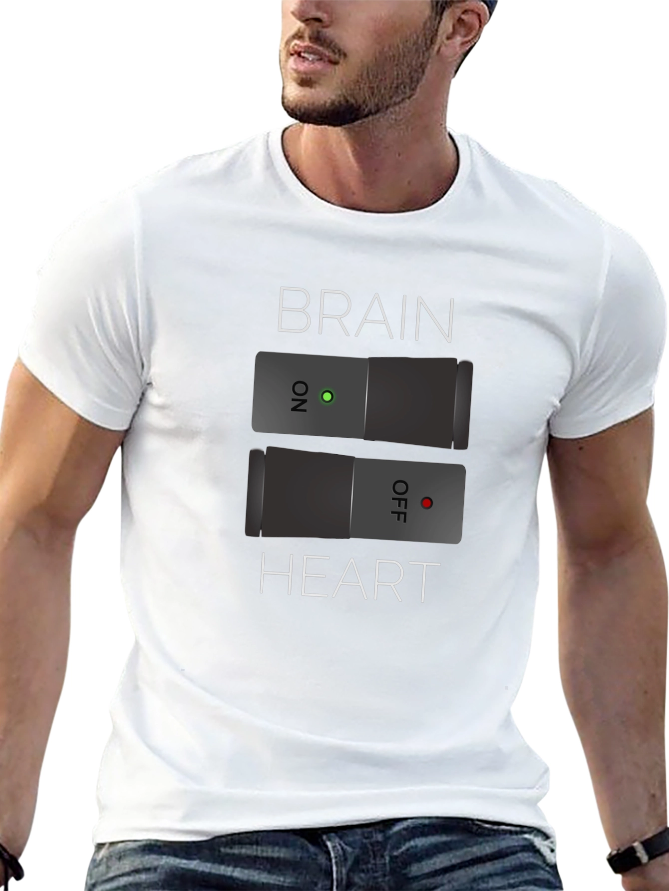 Brain On Heart Off - Funny Graphic Tee