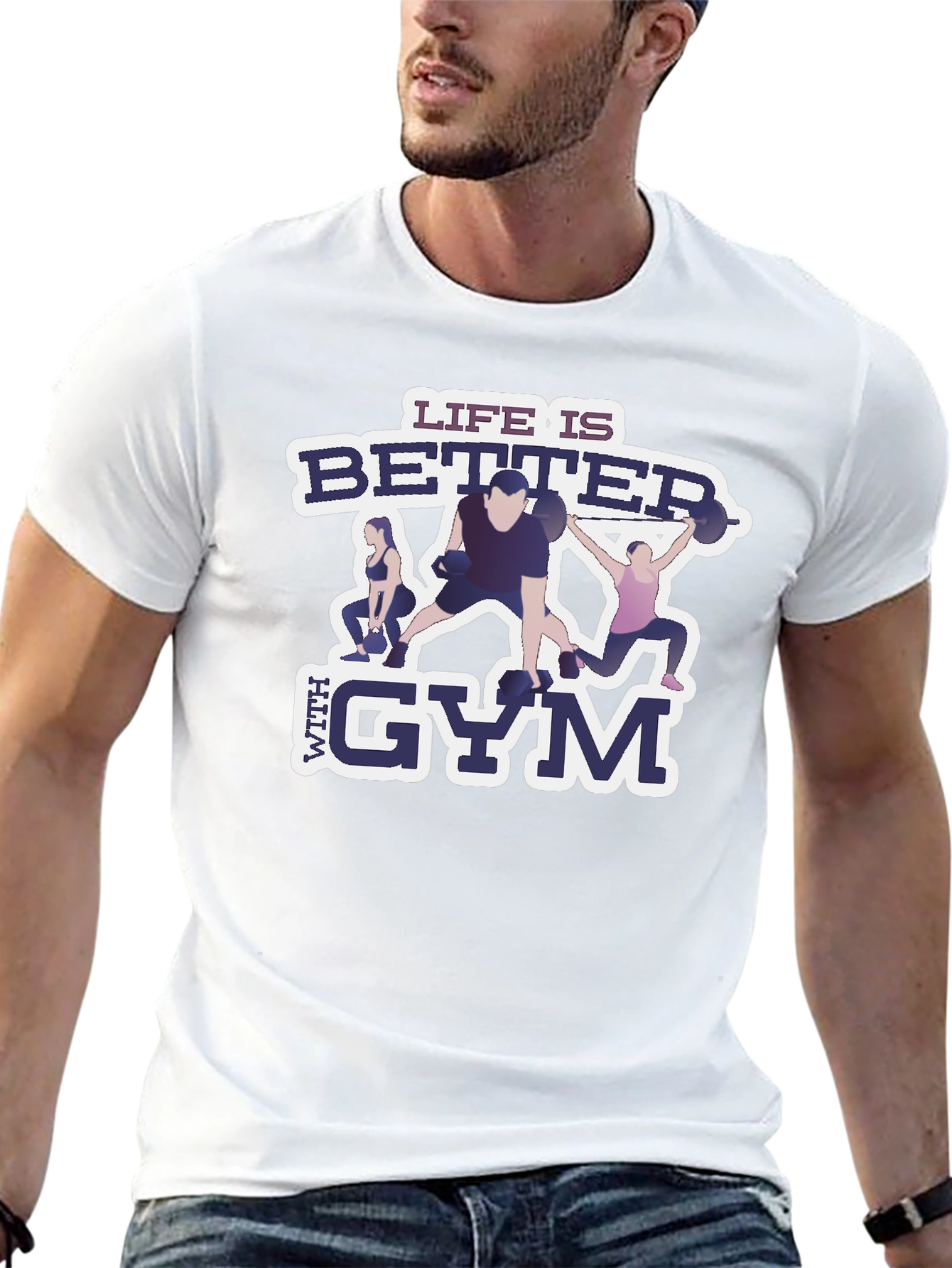 Life is Better With Gym Black T-Shirt