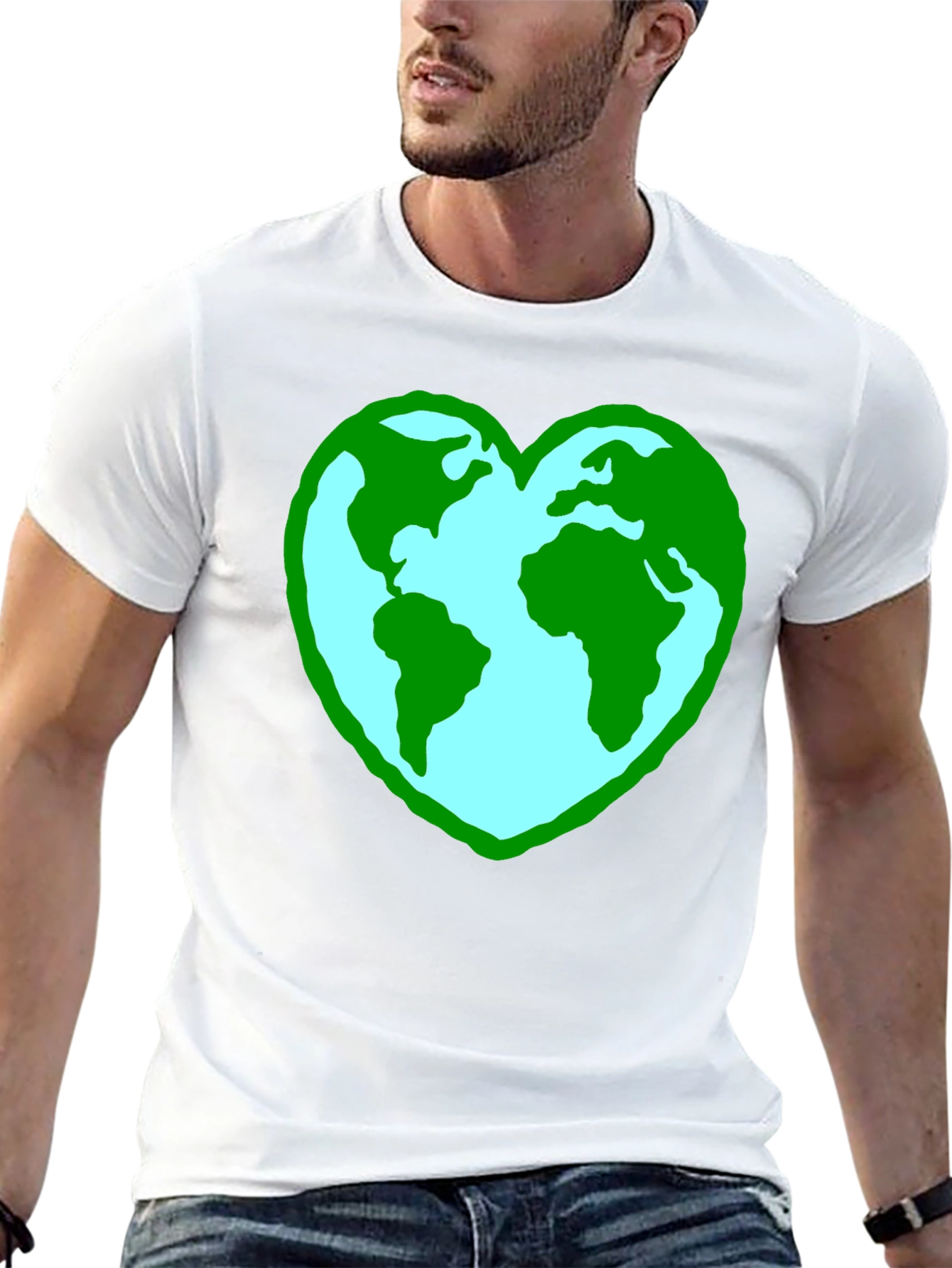 Earth Heart Graphic Tee - Black Unisex Shirt