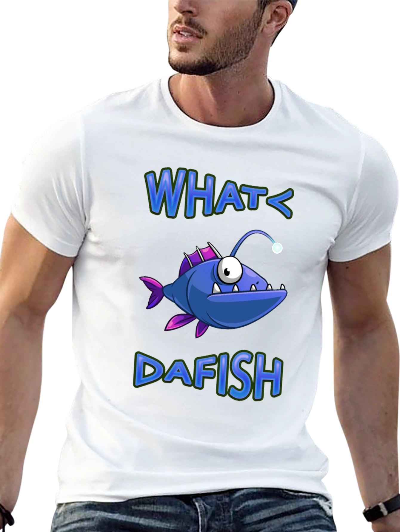What Dafish T-Shirt - Funny Angler Fish Graphic Tee