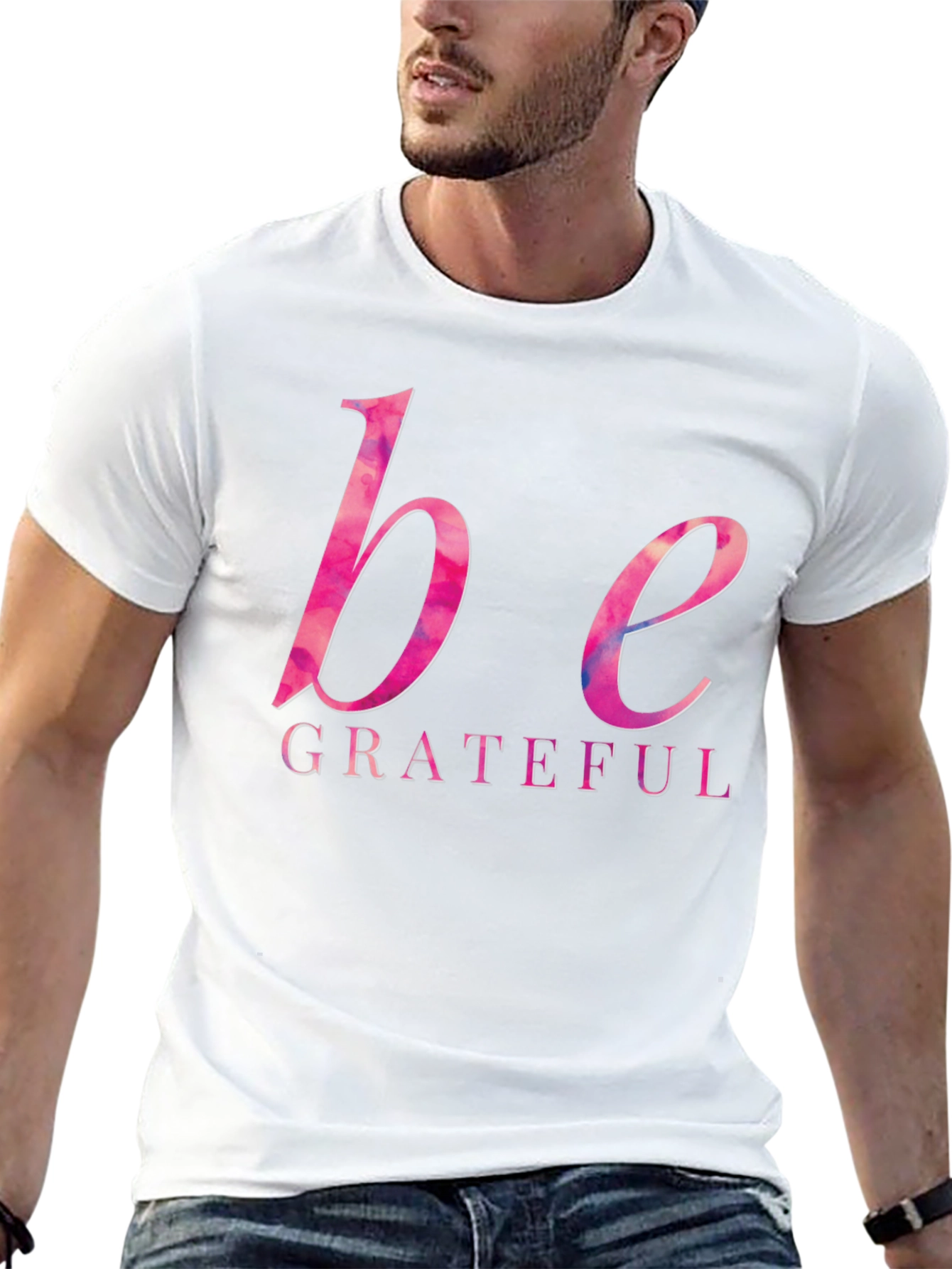 Be Grateful Graphic Tee - Black Cotton T-Shirt