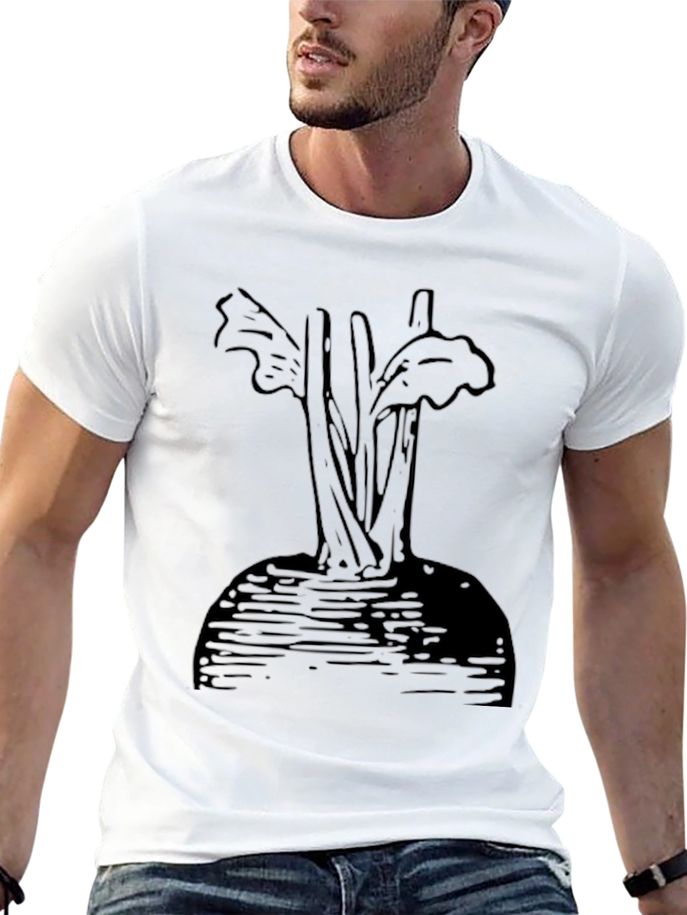 Unique Beet Graphic Black T-Shirt