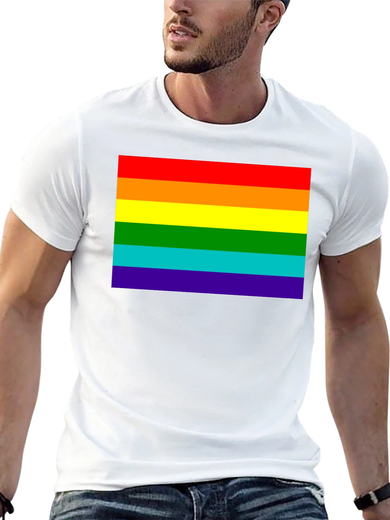 Pride Flag Black T-Shirt - Unisex