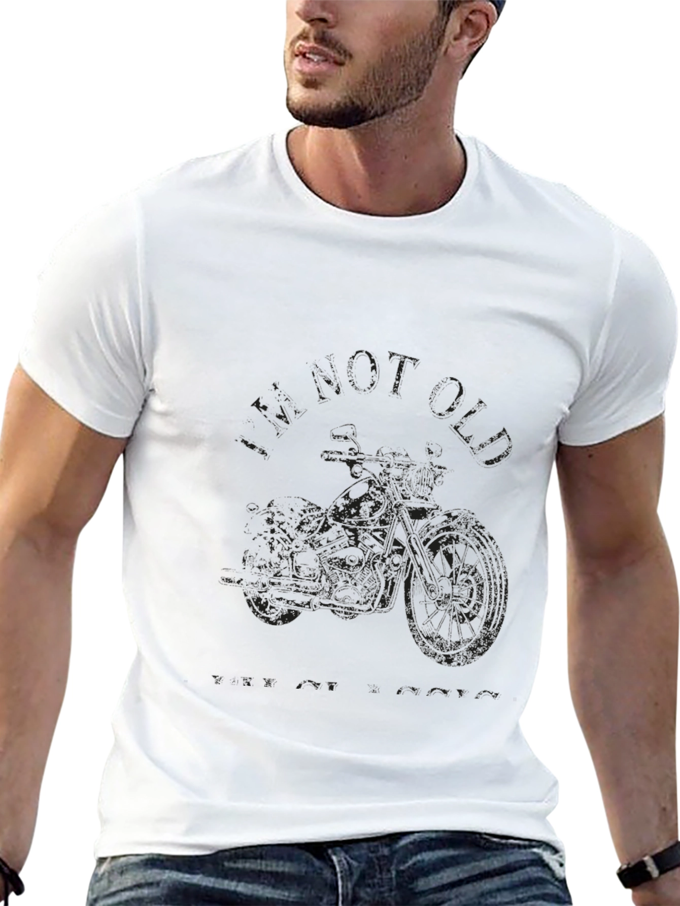Black Motorcycle T-Shirt for Men