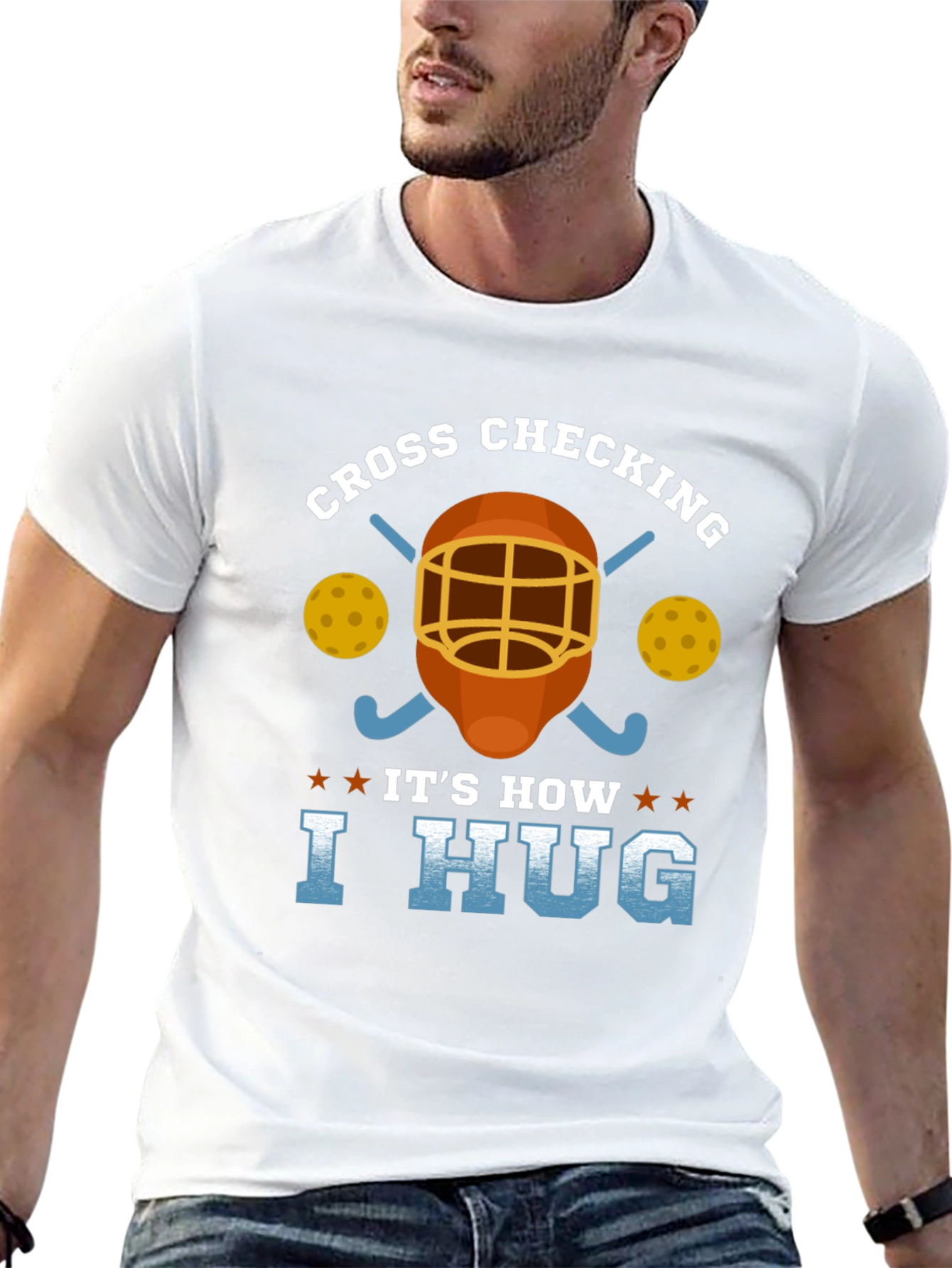 Cross Checking Hockey Humor T-Shirt