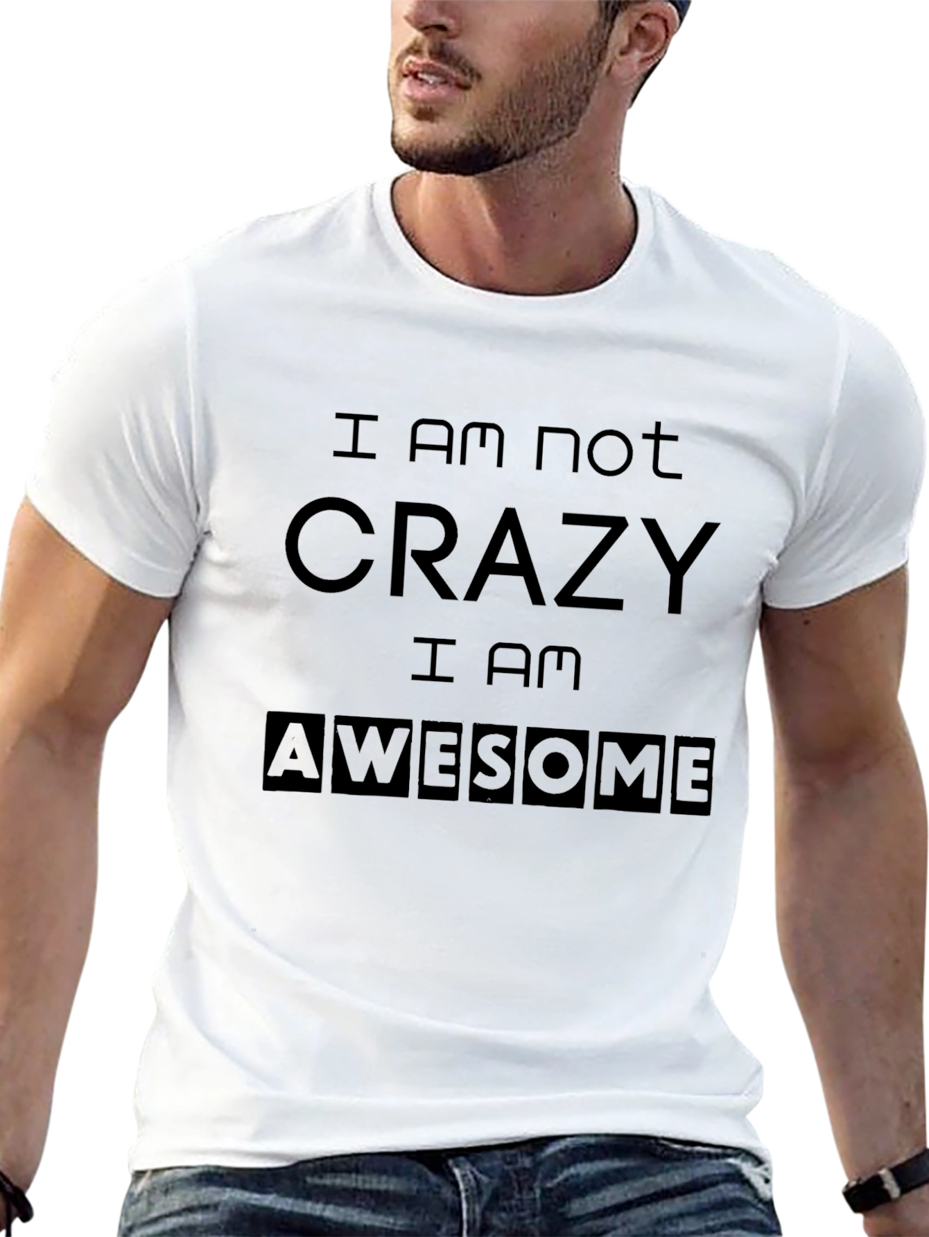 I AM NOT CRAZY Black T-Shirt