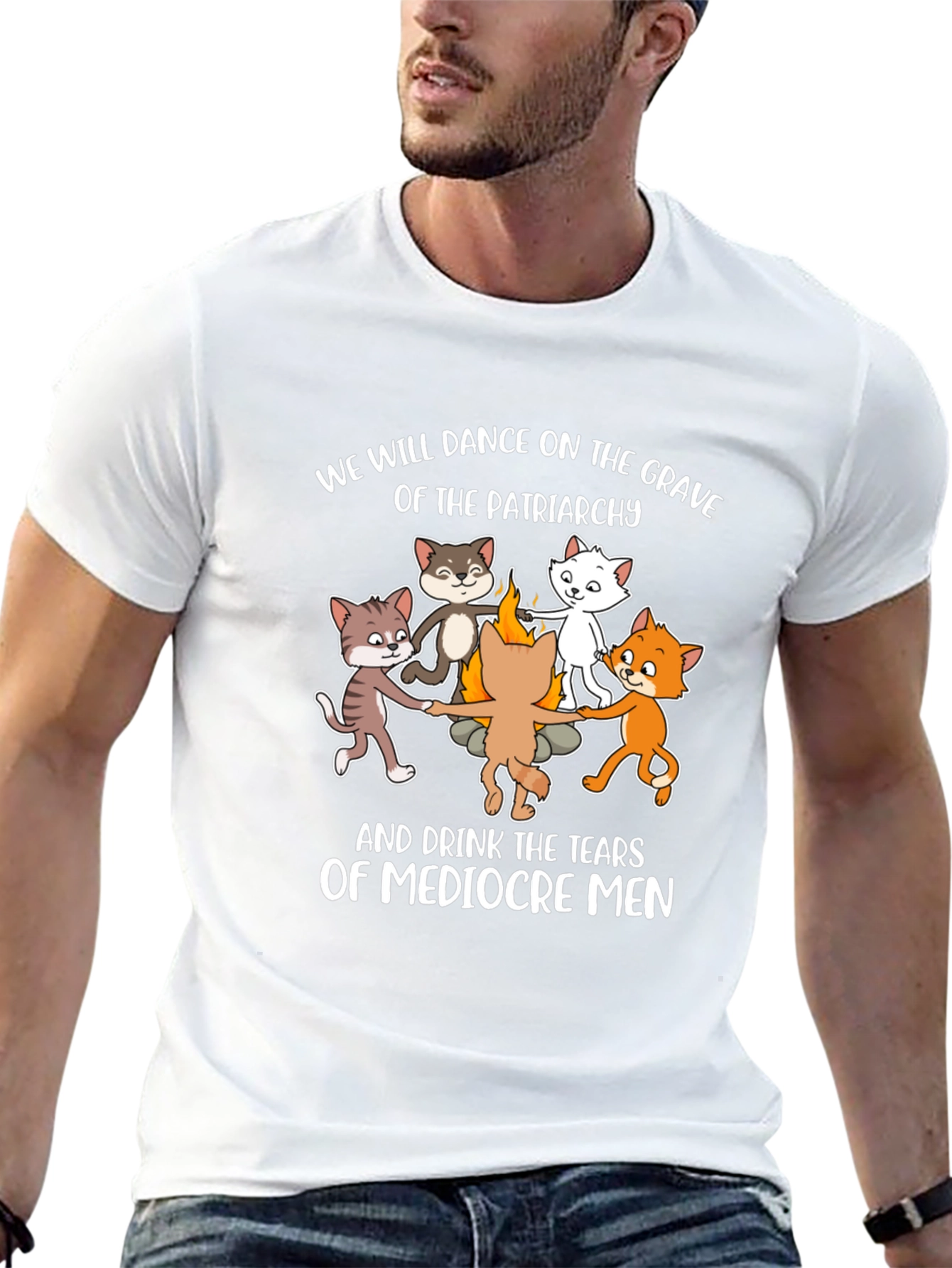 Feminist Cats Dancing Graphic Tee