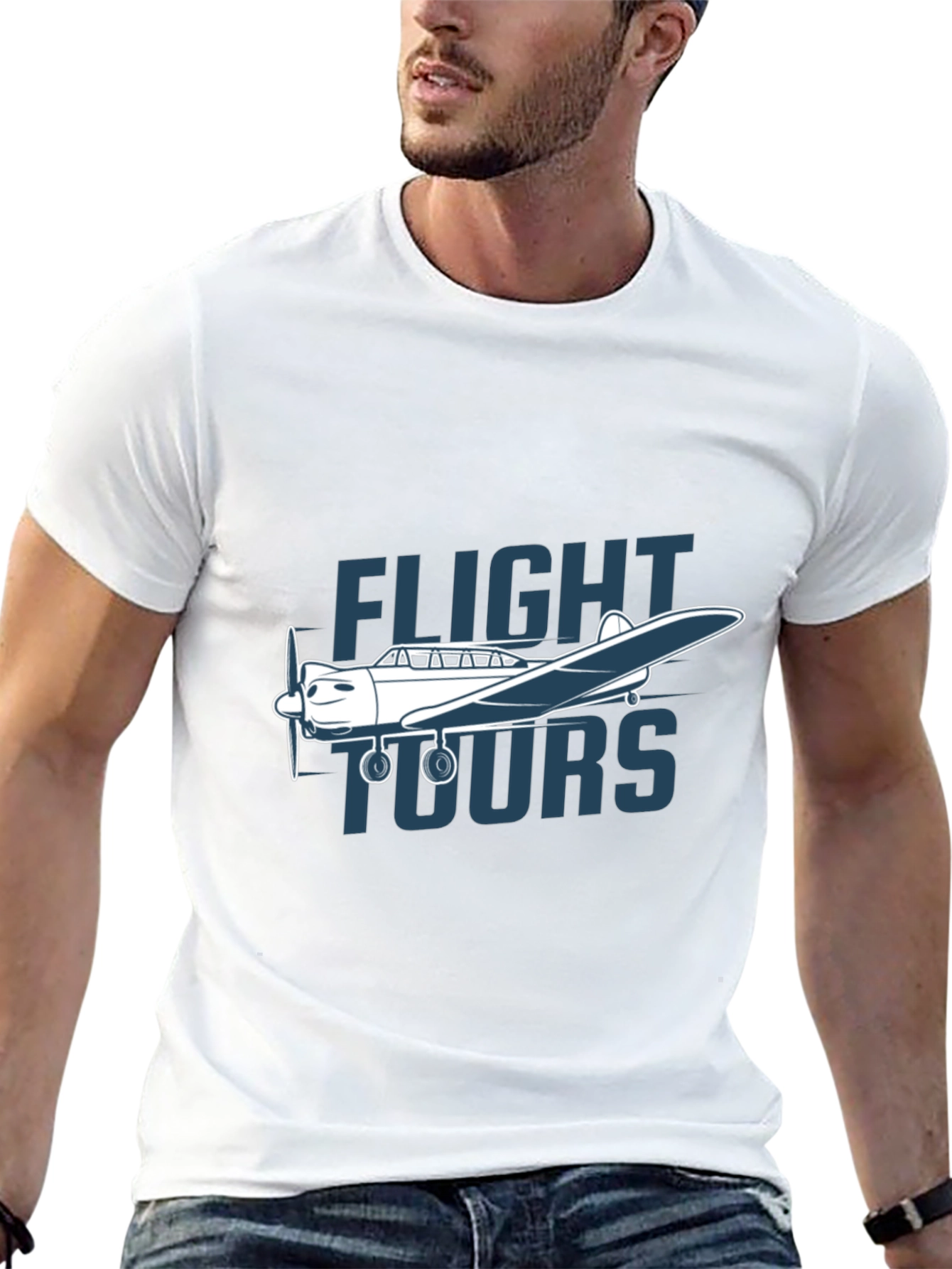 Flight Tours Graphic Tee - Airplane T-Shirt