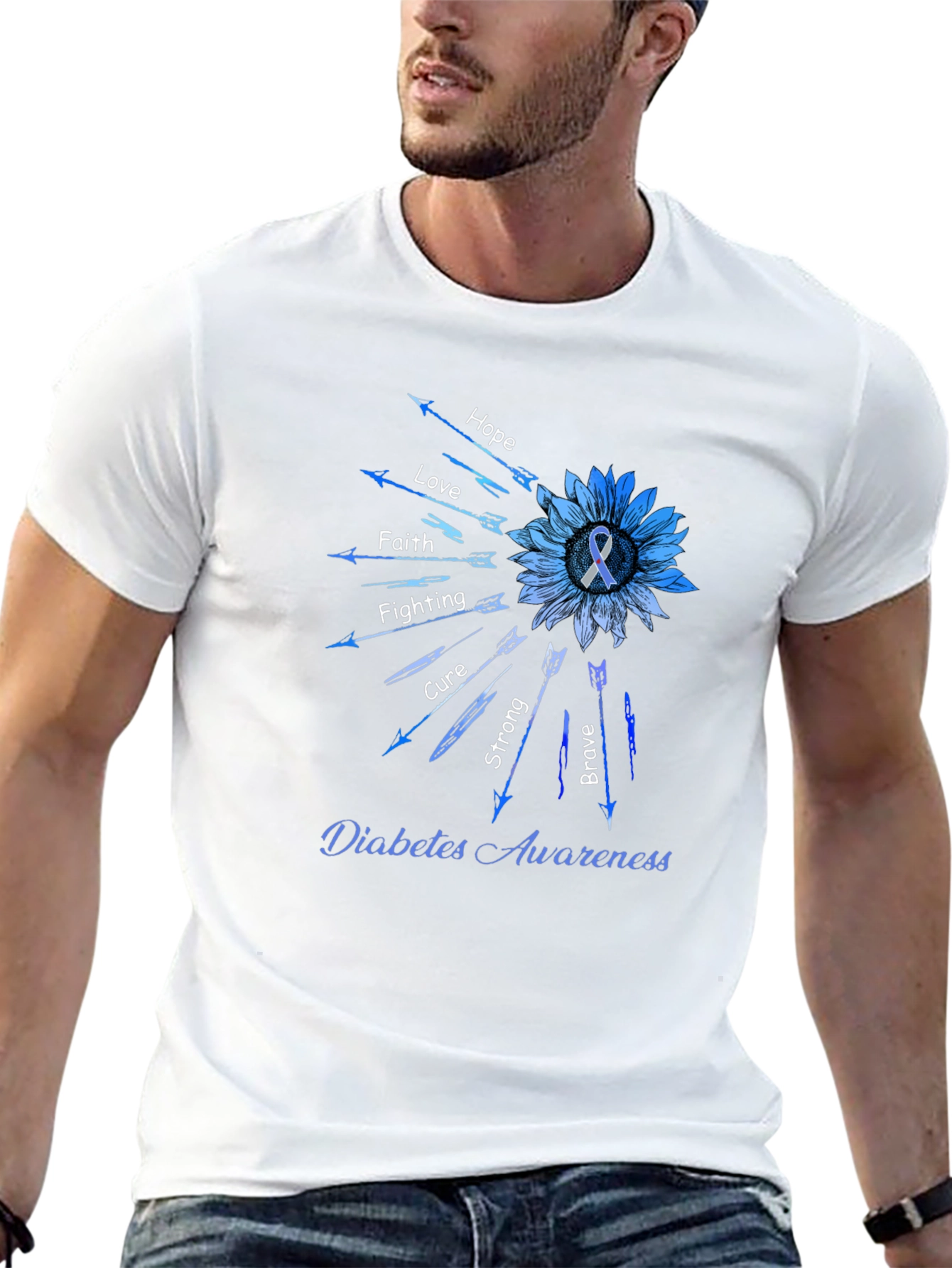 Diabetes Awareness Sunflower Arrow T-Shirt