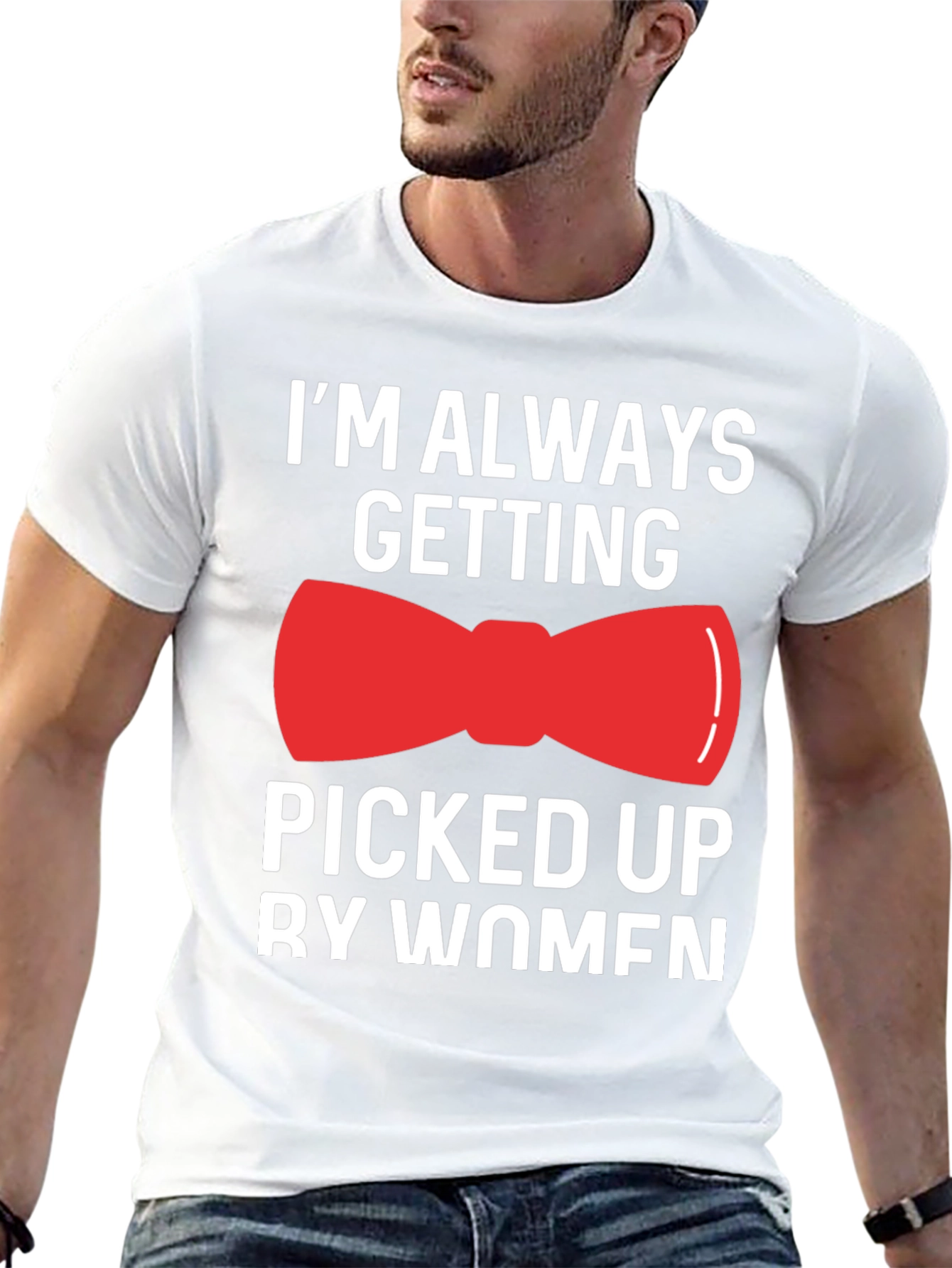 Funny Bowtie T-Shirt - Picked Up By Women