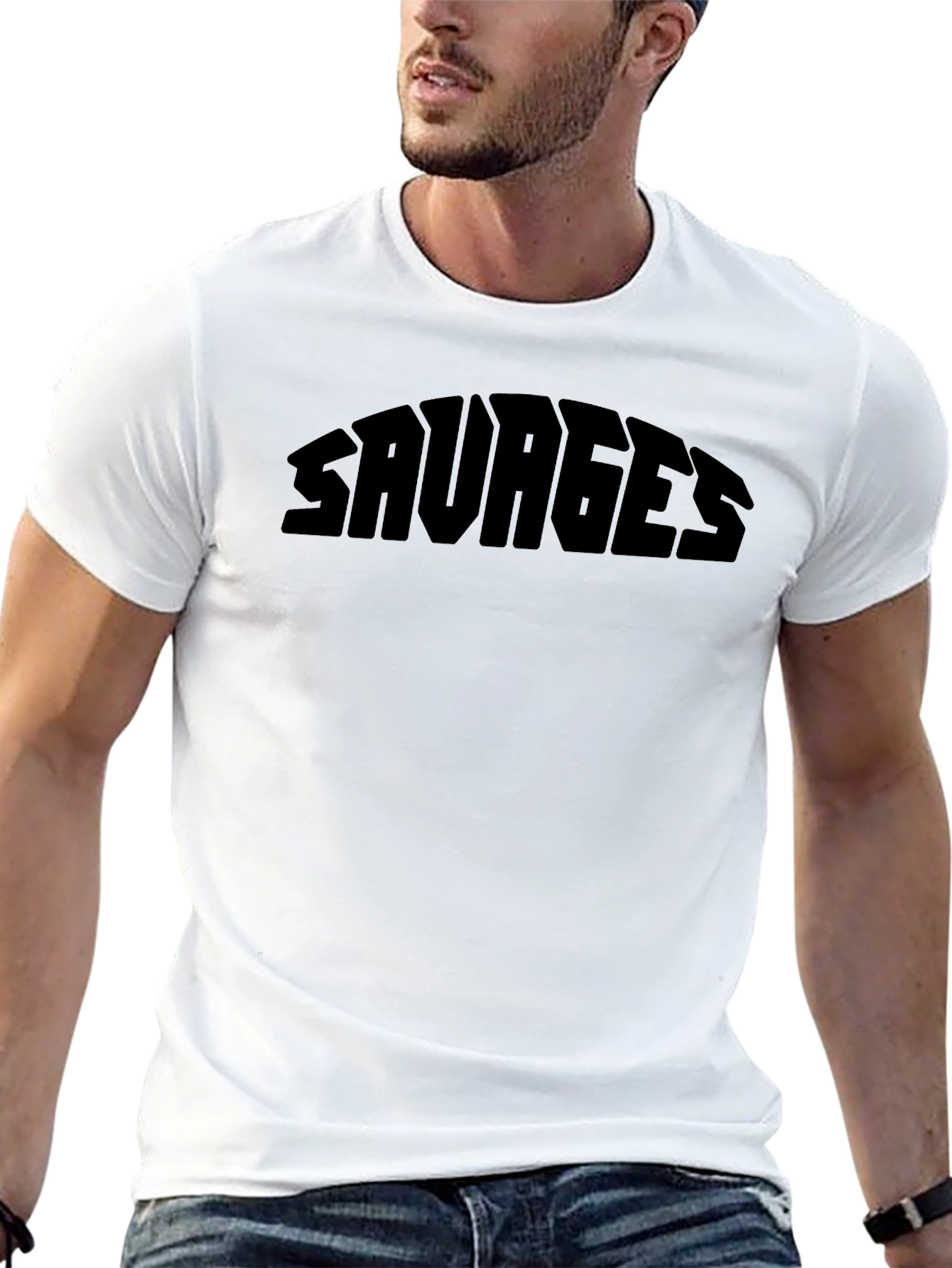 Savages Graphic Print Black T-Shirt