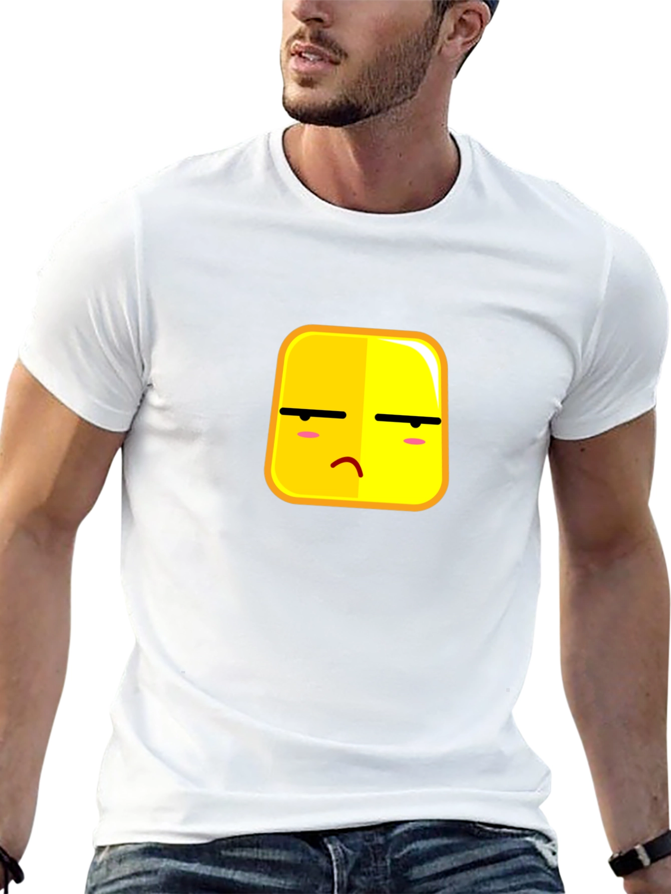 Bored Emoji Graphic Black T-Shirt