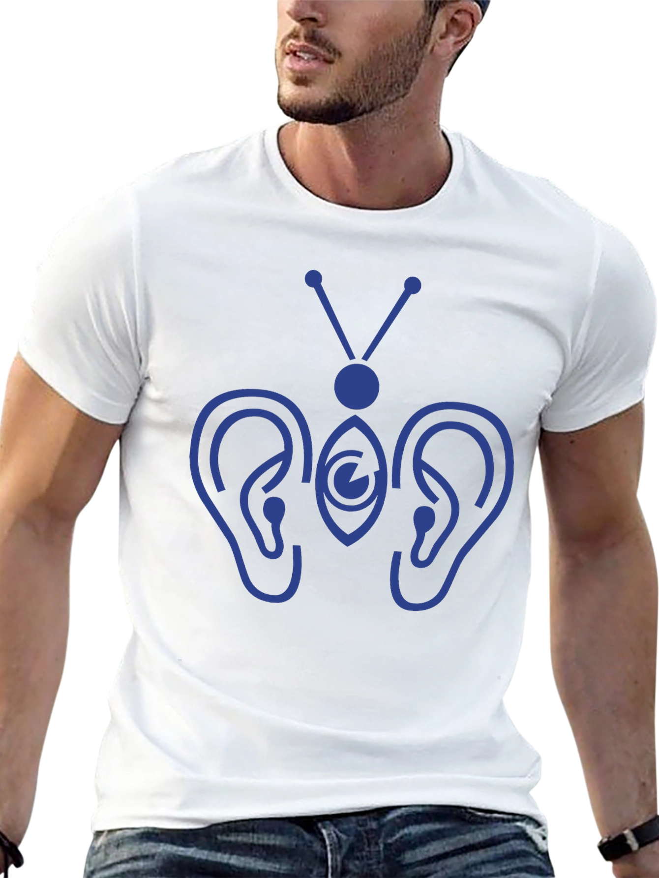Hearing Butterfly Graphic Tee - Black