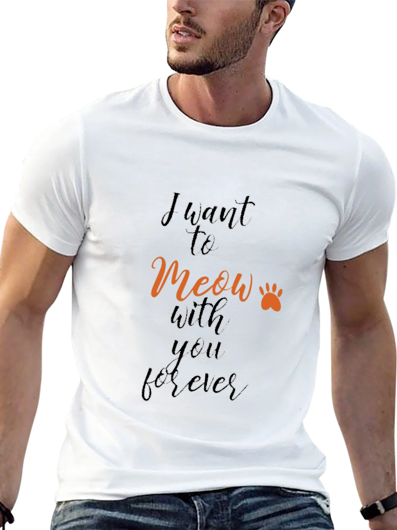 Meow Forever Graphic Tee - Black