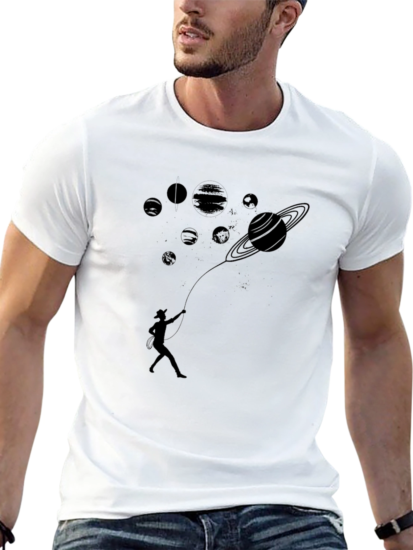 Cosmic Cowboy T-Shirt - Saturn Lasso Design
