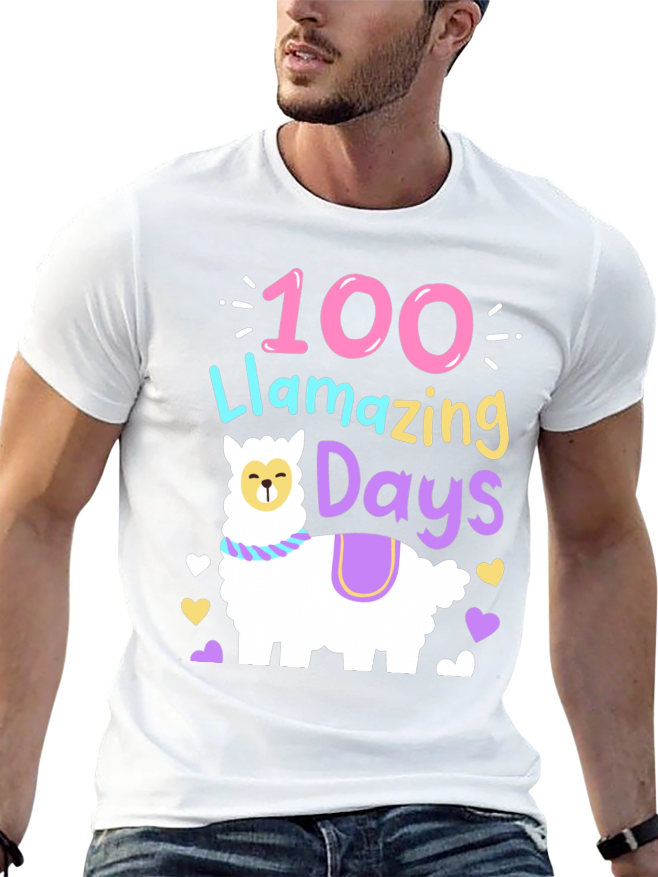 100 Llamazing Days T-Shirt - School Celebration Tee