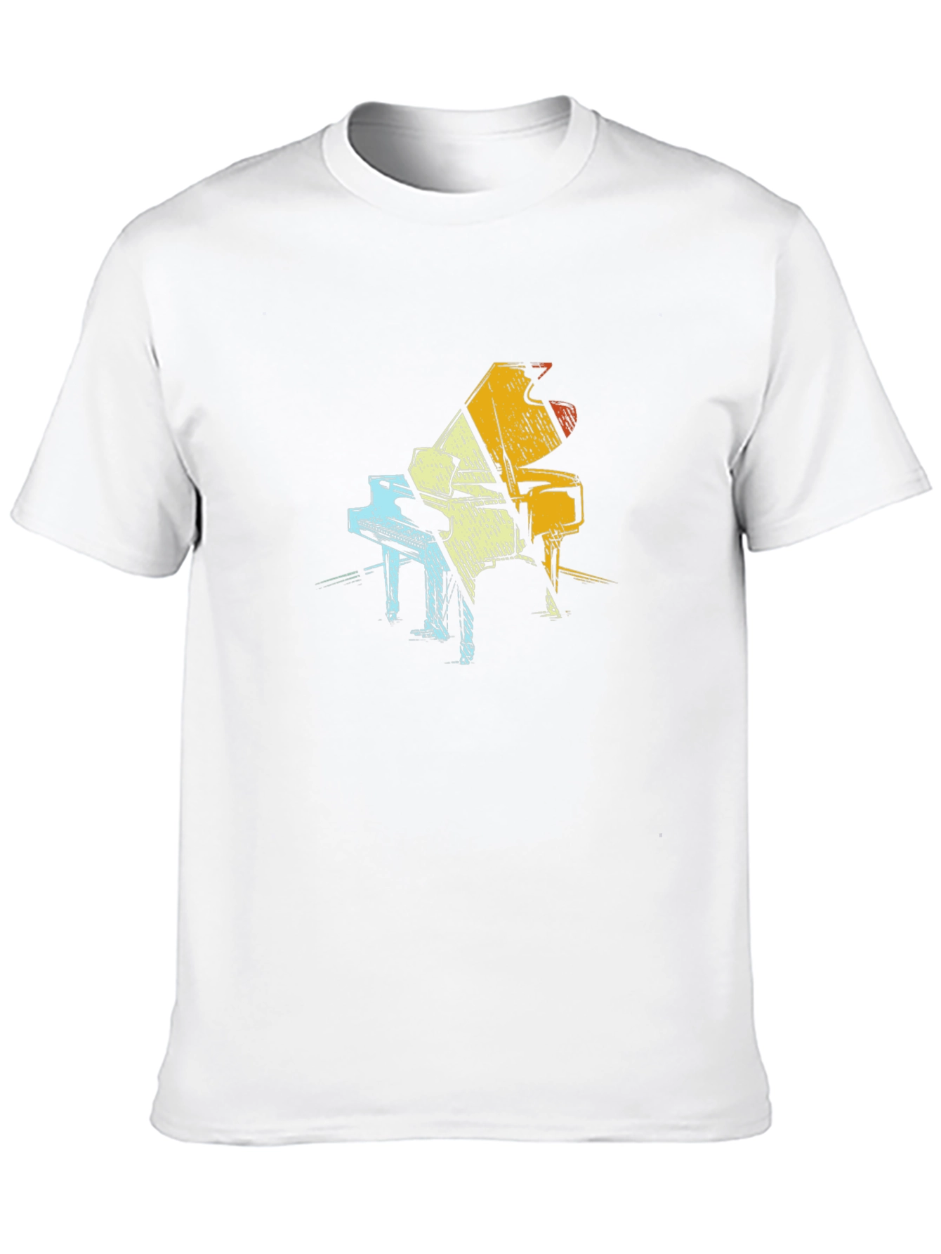 Retro Piano Graphic T-Shirt - Unisex