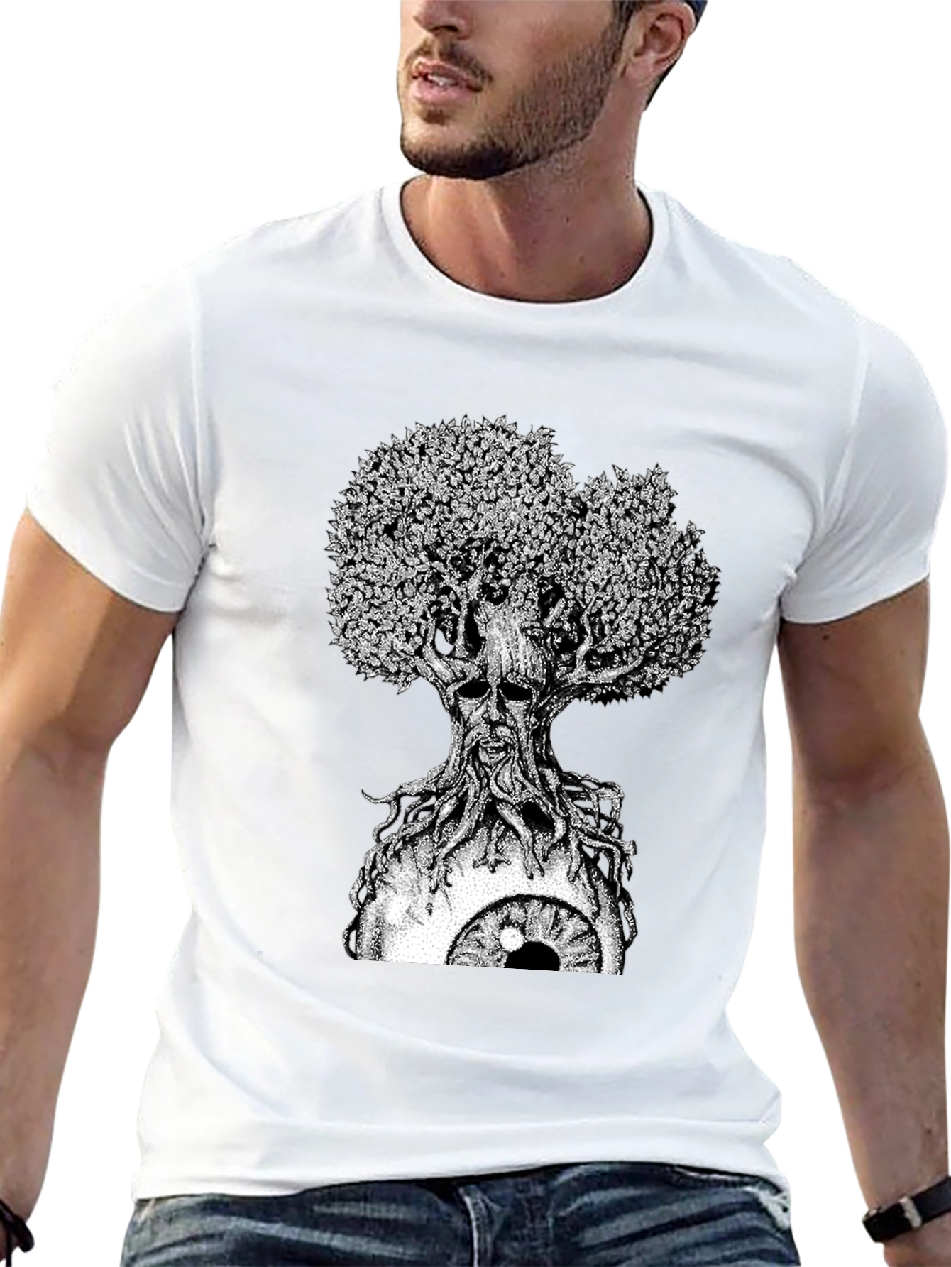 Eye Tree Graphic T-Shirt - Unique Design