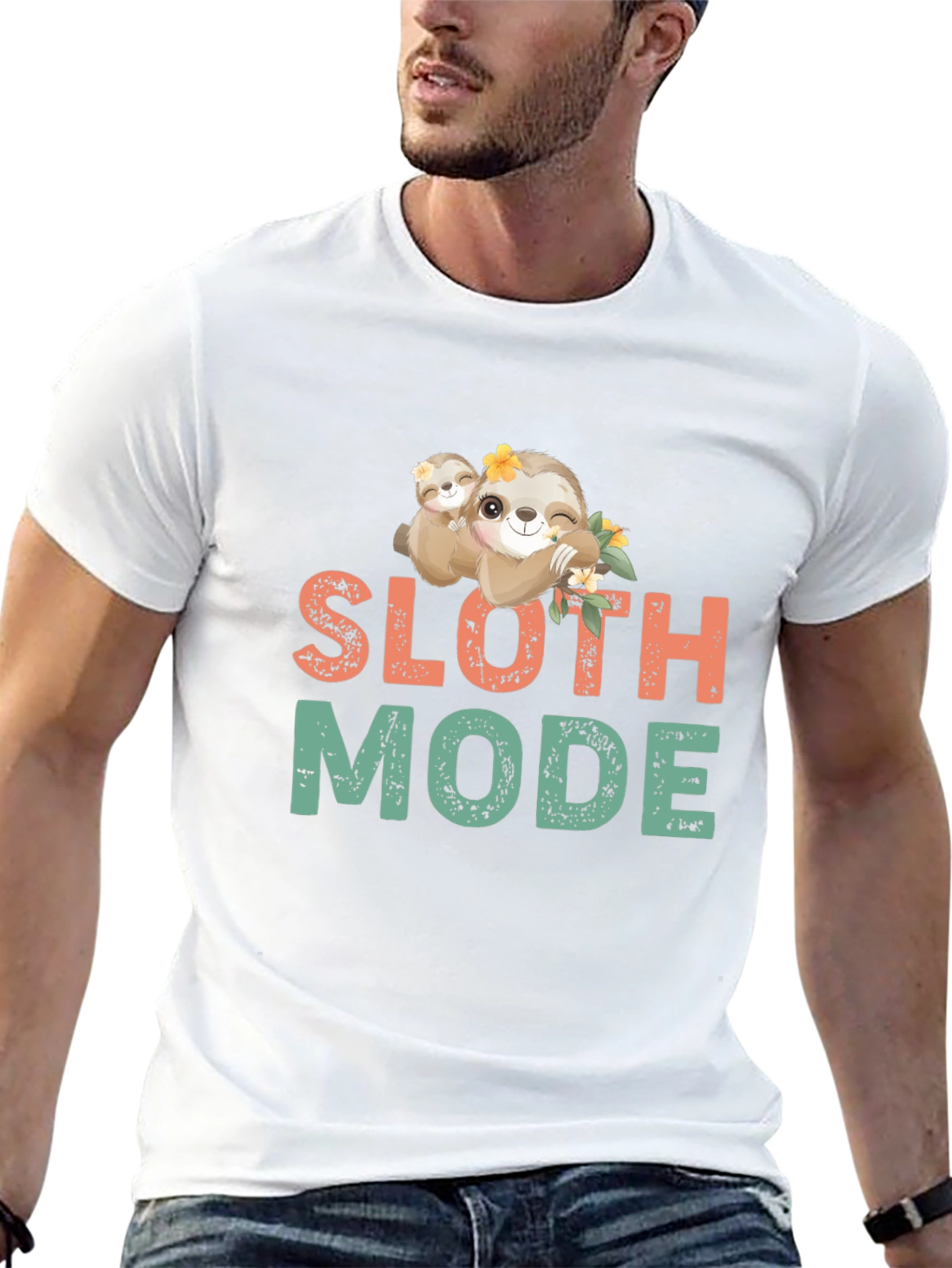 Sloth Mode Graphic Tee - Cute & Comfy