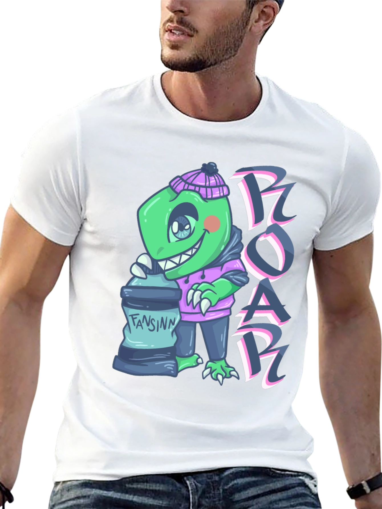 Cartoon Dino Graphic Tee - ROAR!